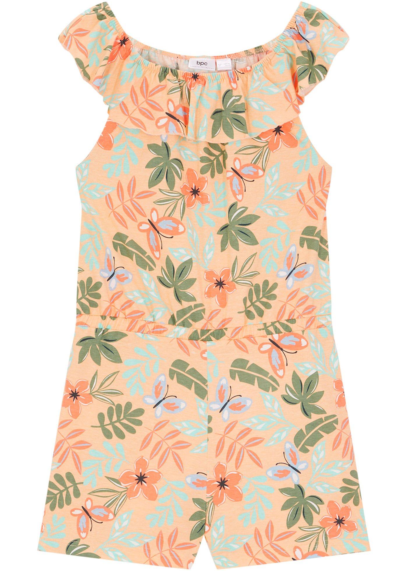 Meisjes playsuit met carmenhals