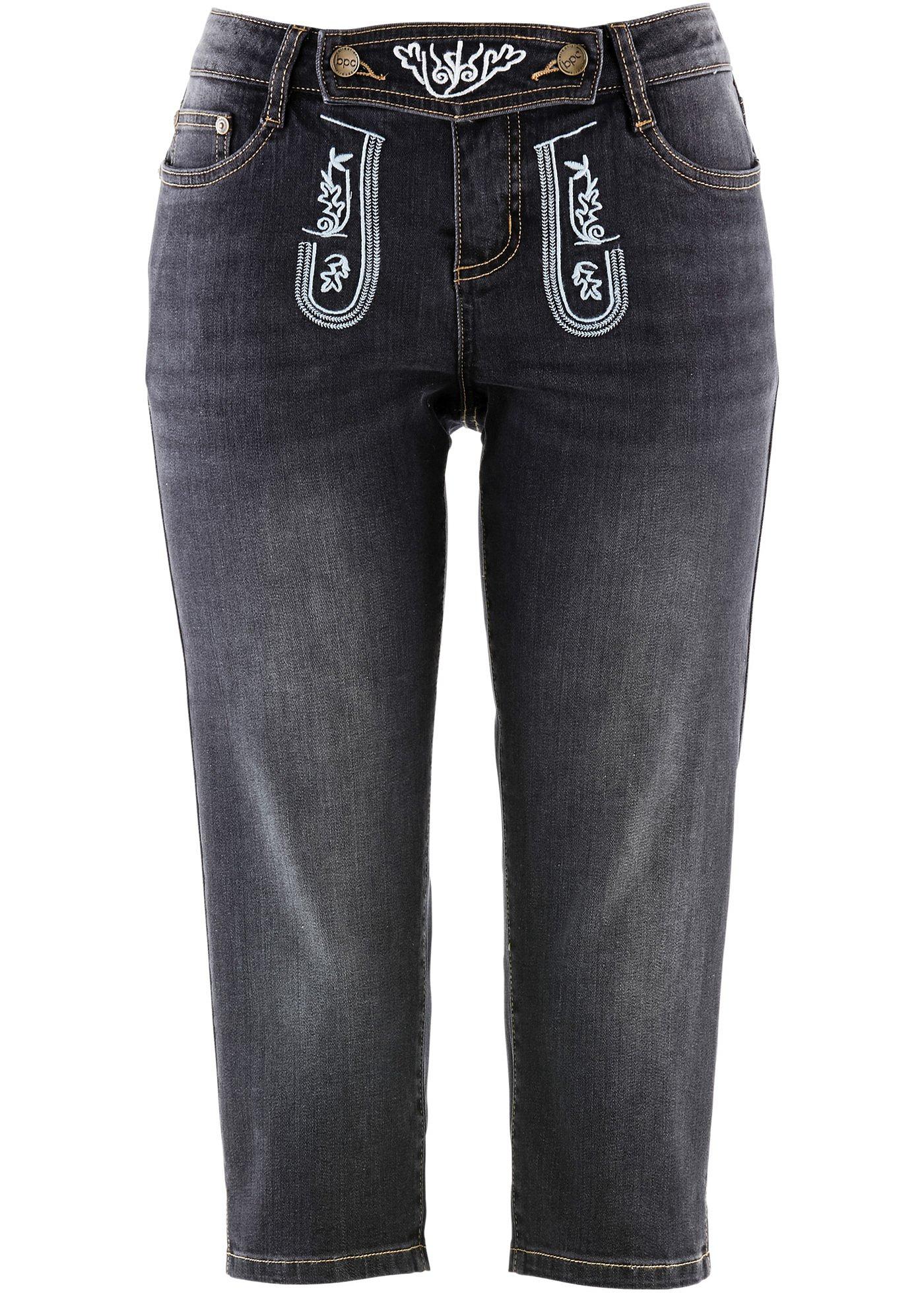 Bonprix Tiroler Capri Jeans Met Borduursel bonprix kopen in de aanbieding