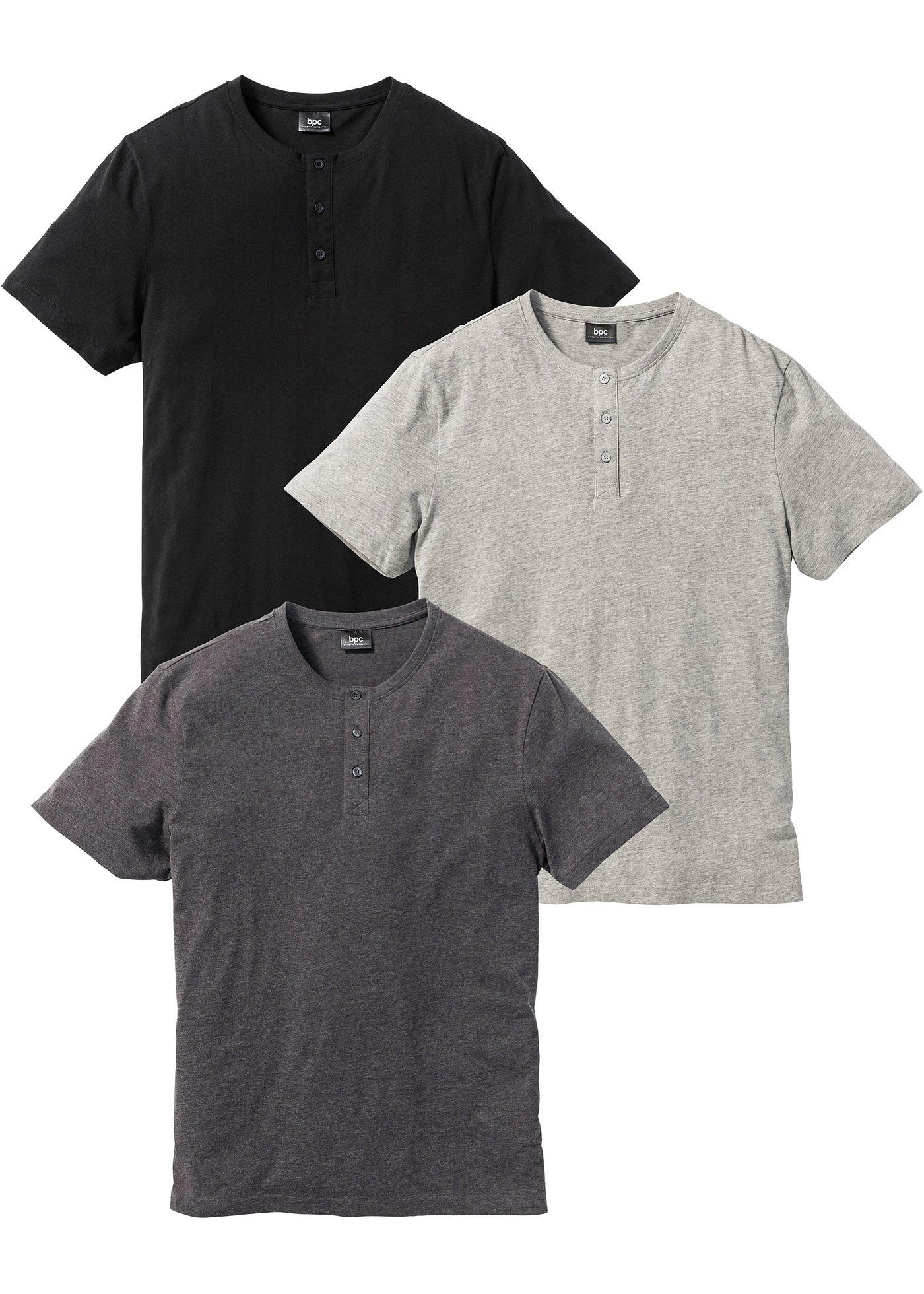 Bonprix Henley Shirt Set Van 3 bonprix kopen in de aanbieding