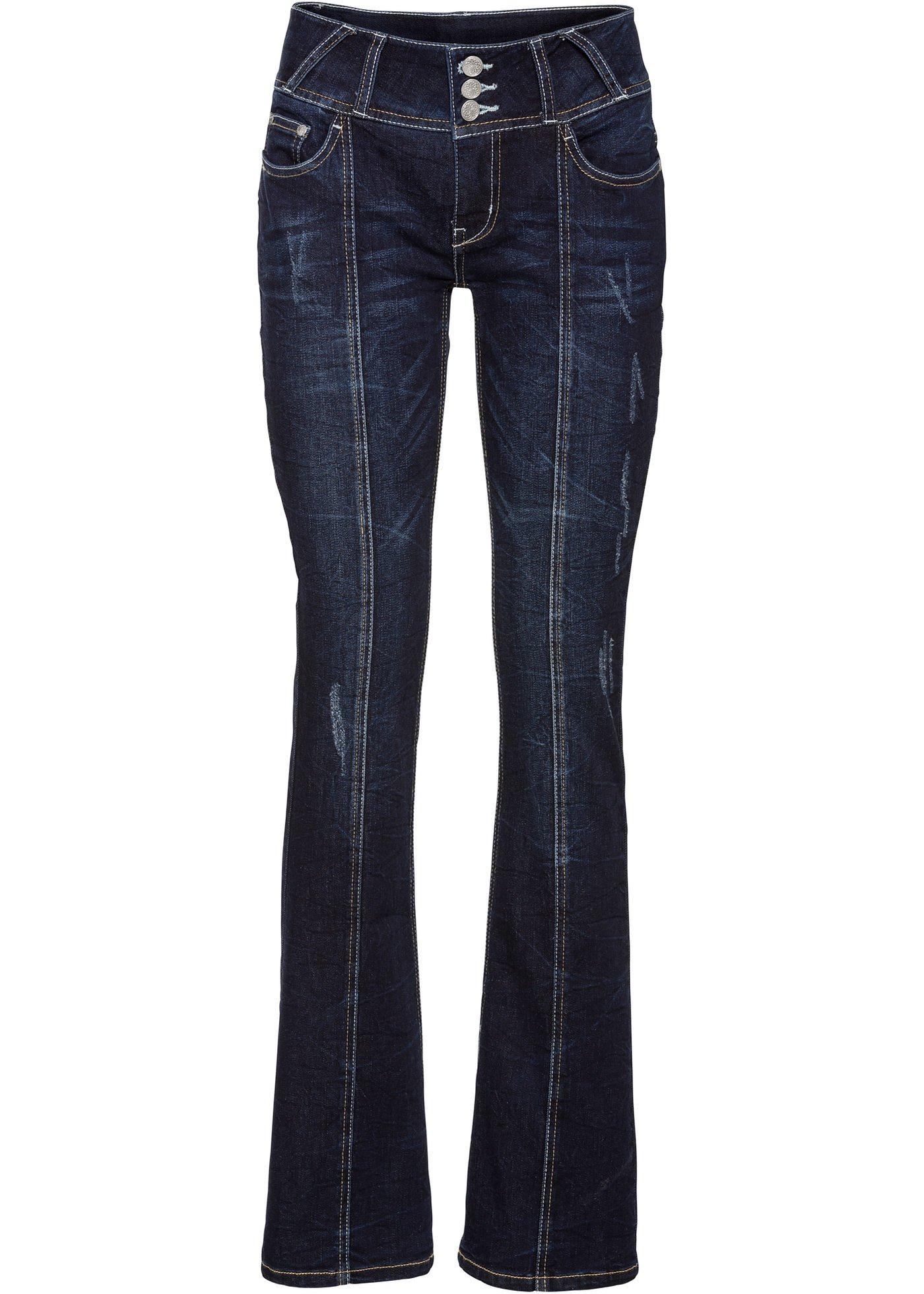 Bootcut jeans met siernaden