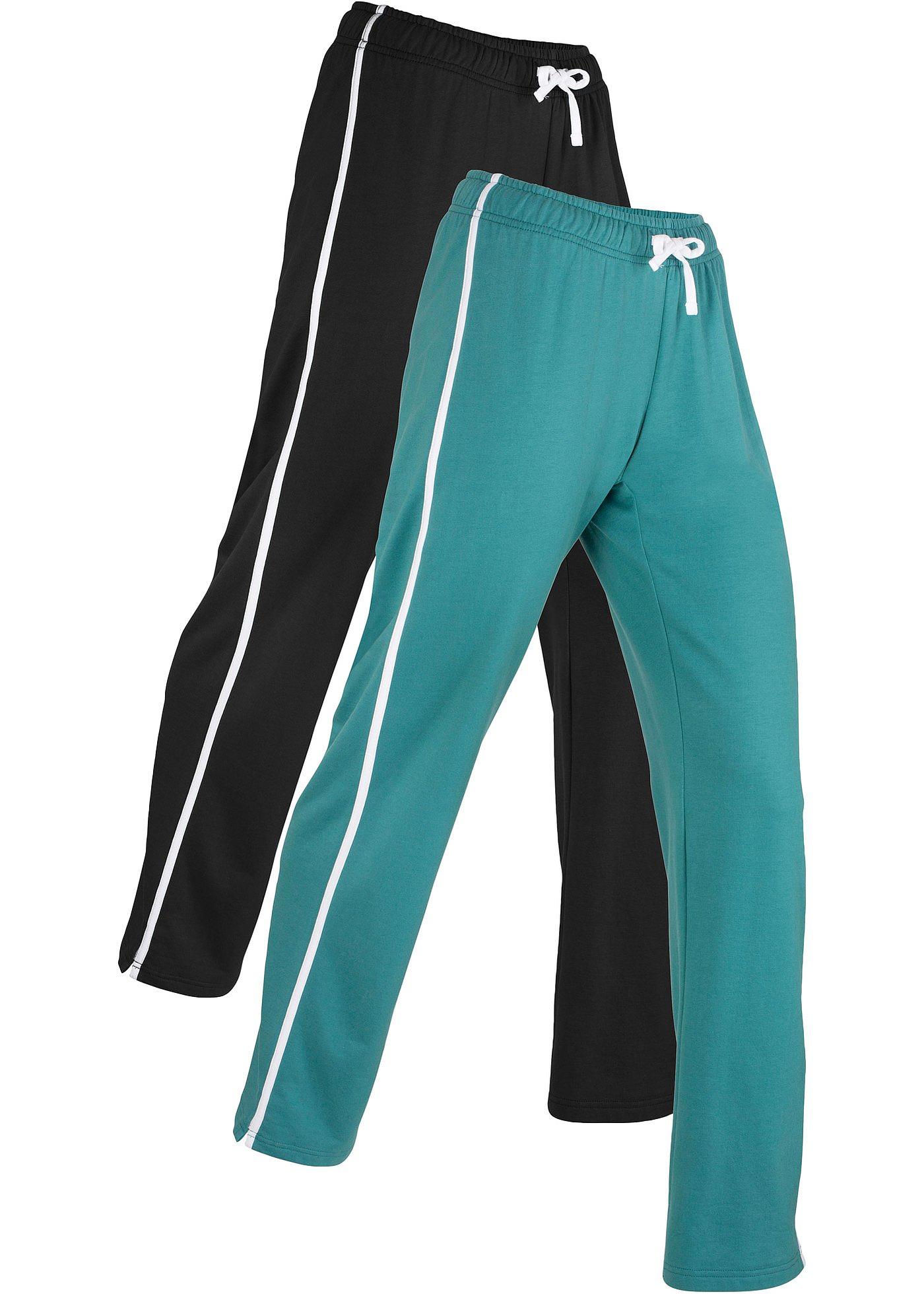 Katoenen sweatpants (set van 2), straight