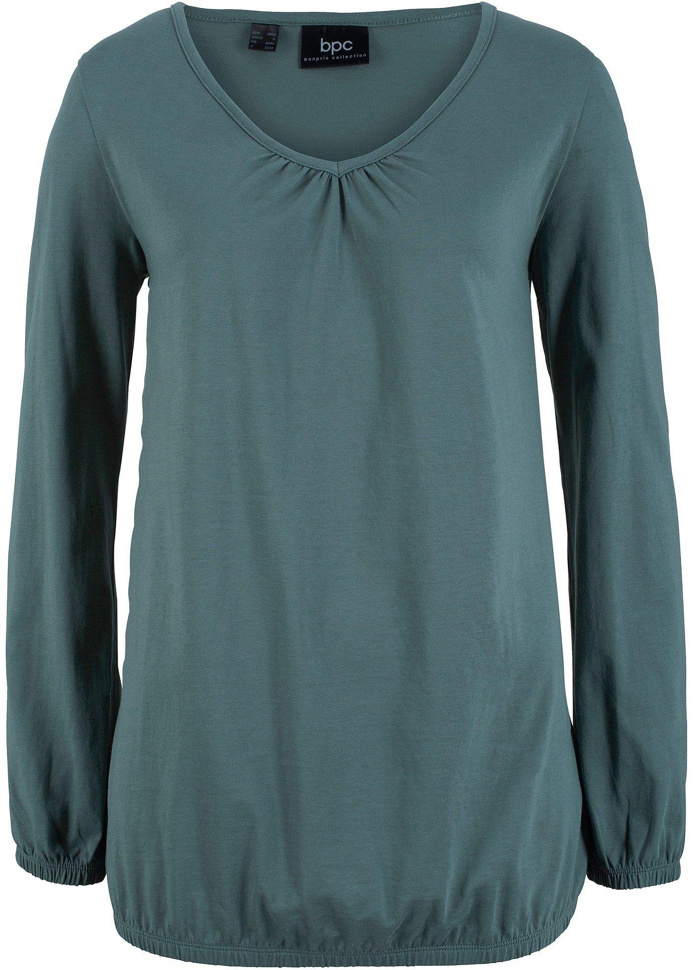 Katoenen longsleeve met elastiek