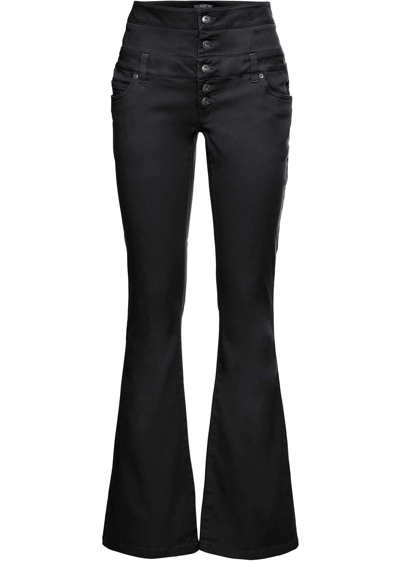 High waist broek met wijde pijpen