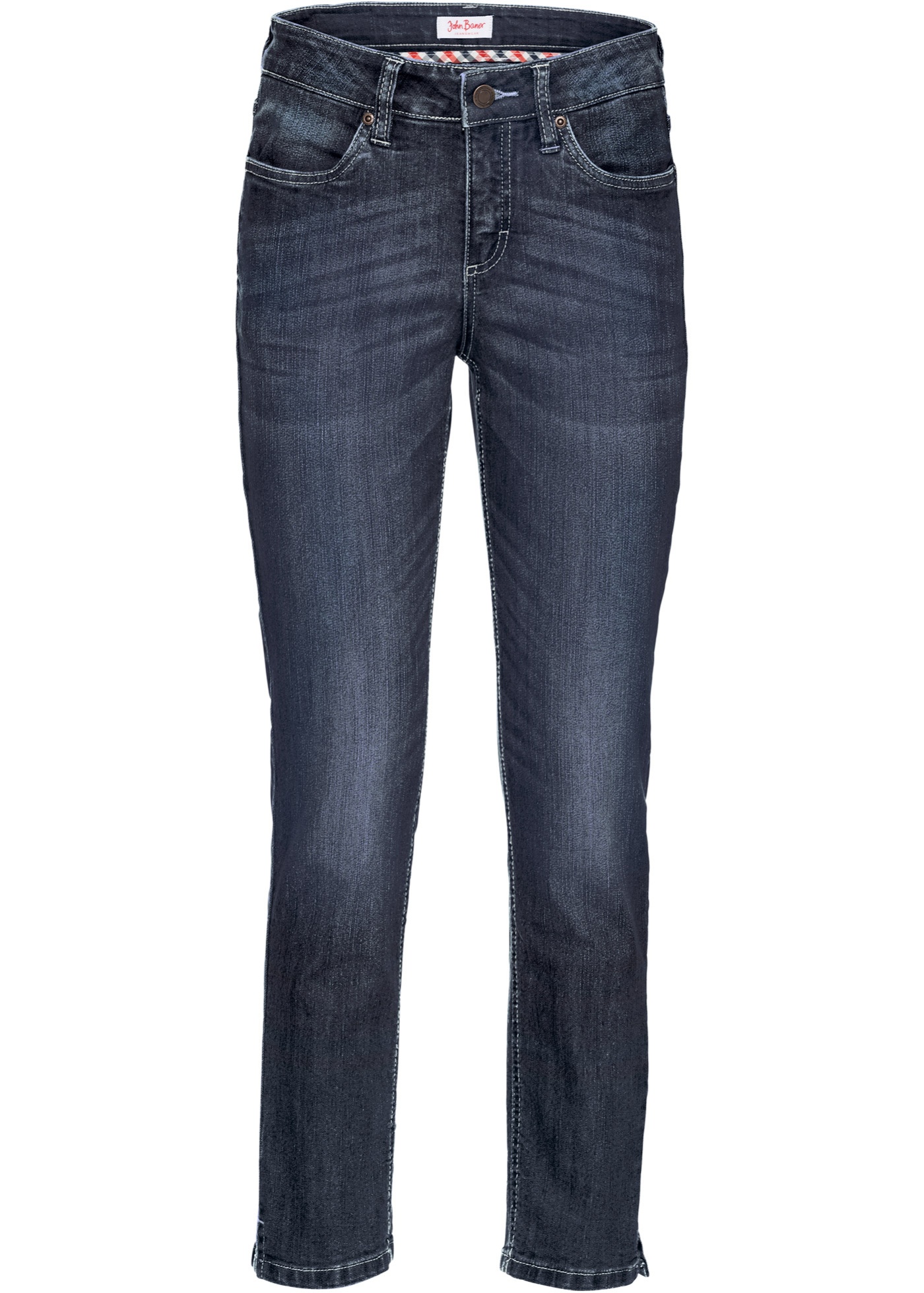 Comfort stretch 7/8 jeans met split