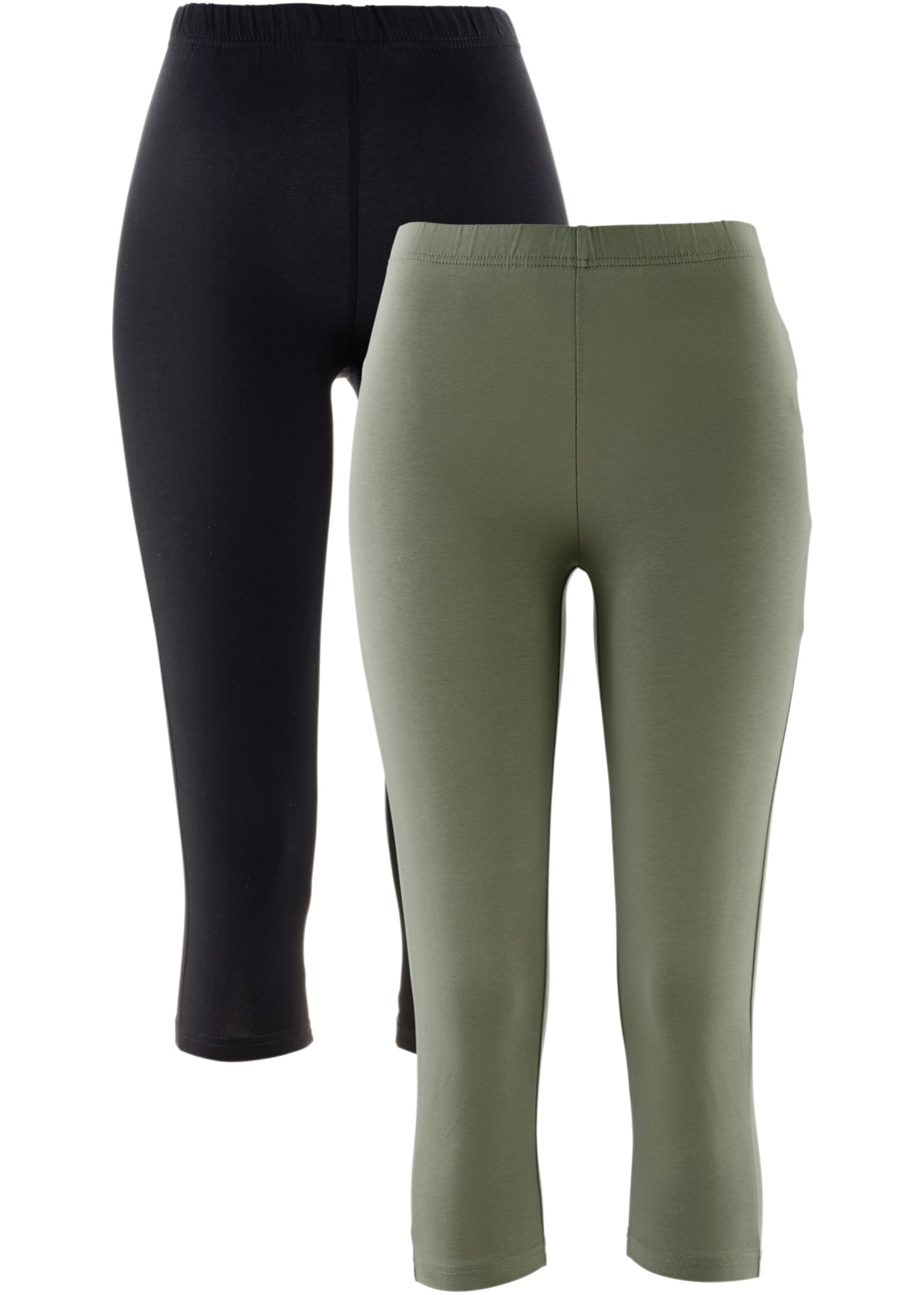 Stretch capri legging (set van 2)