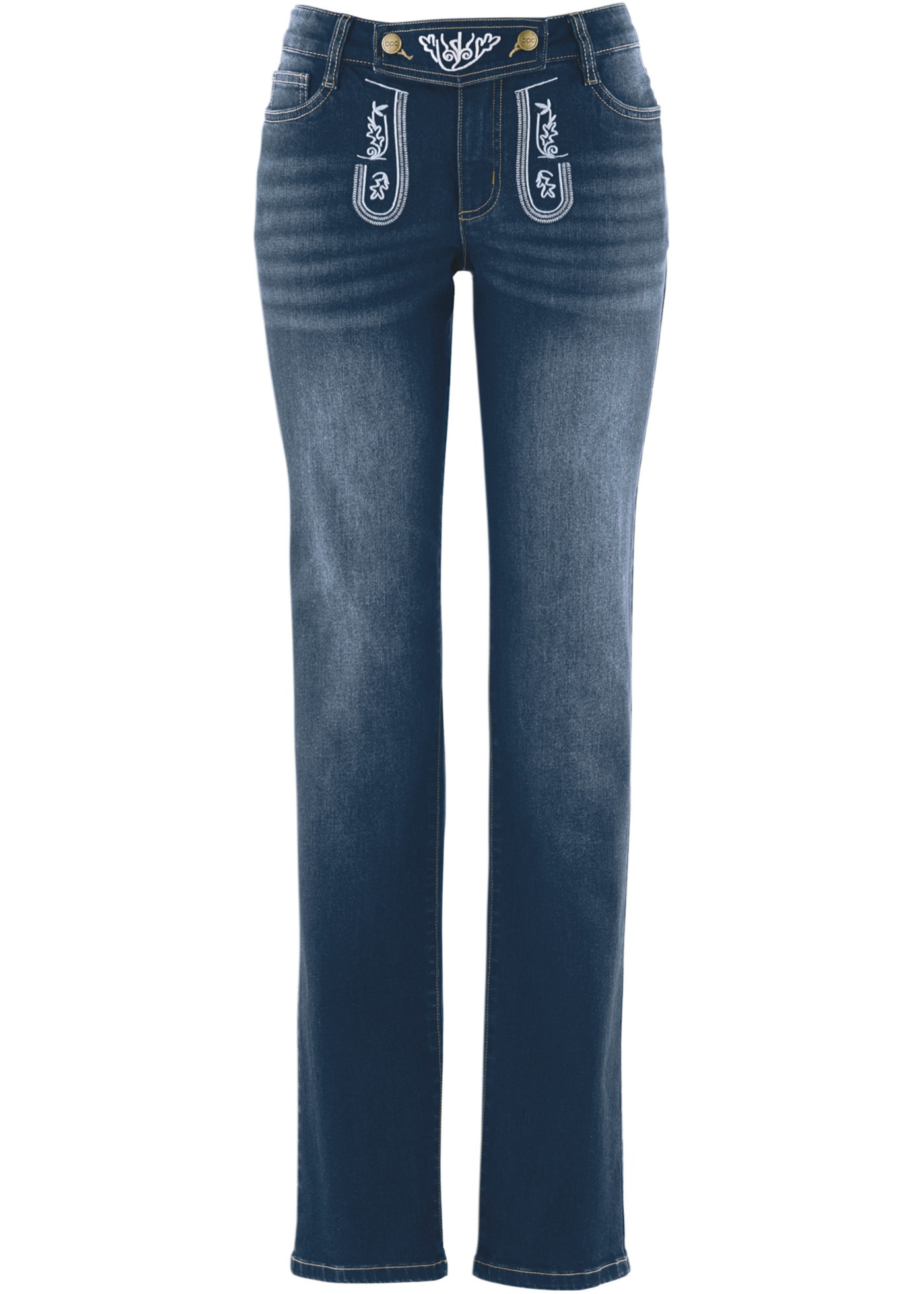 Tiroler jeans met borduursel