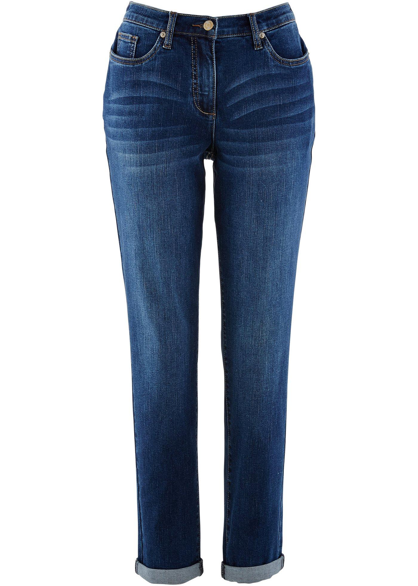Stretch boyfriend jeans met comfortband