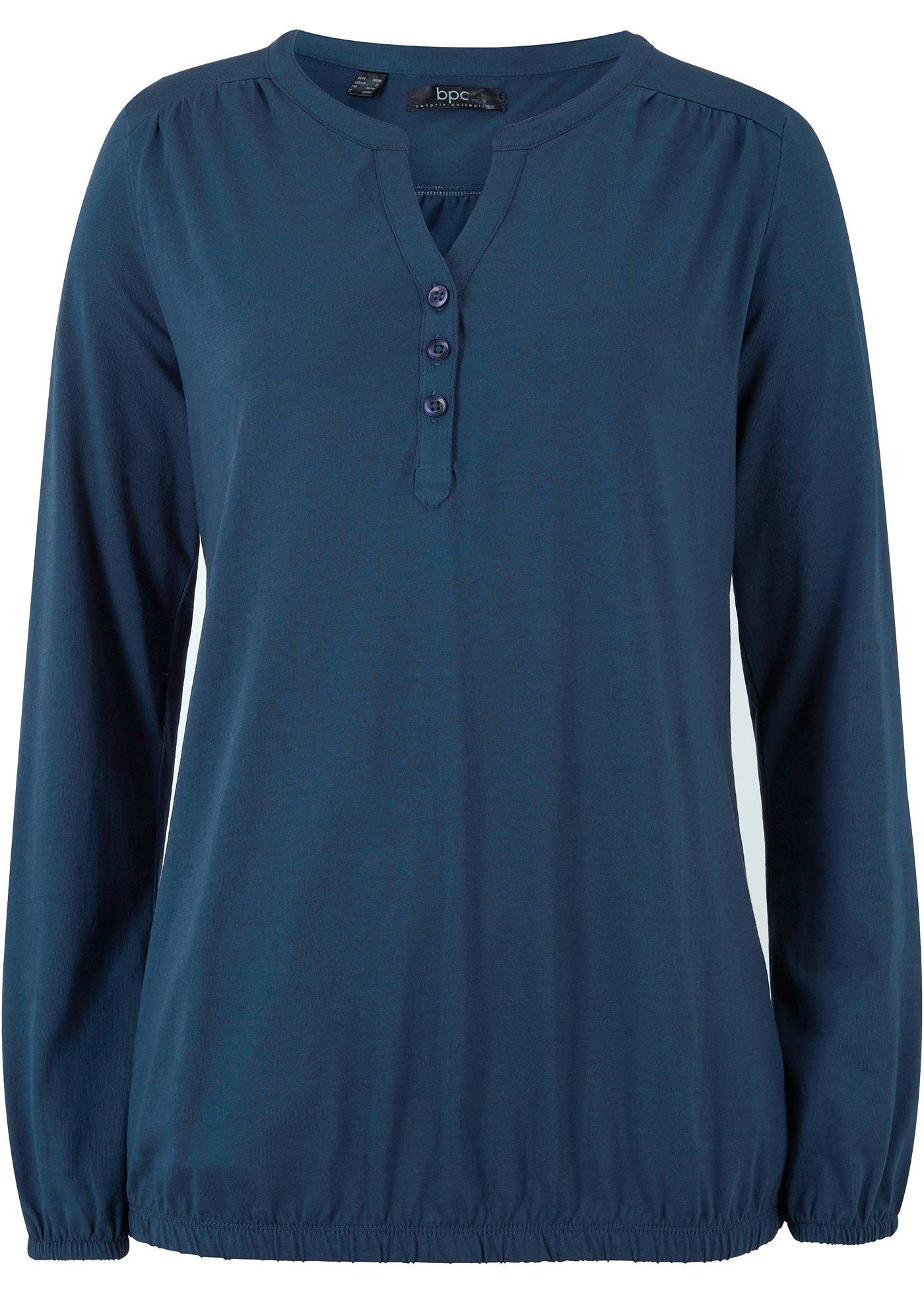 Henley shirt van katoen