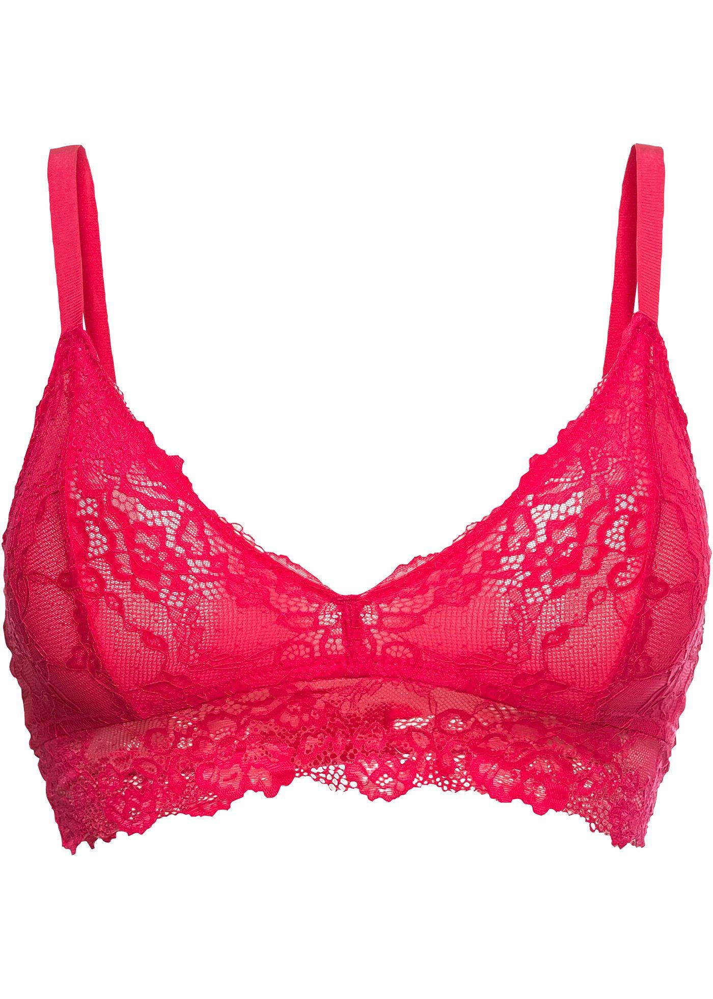 Stylish bralette, geheel gemaakt van kant pink