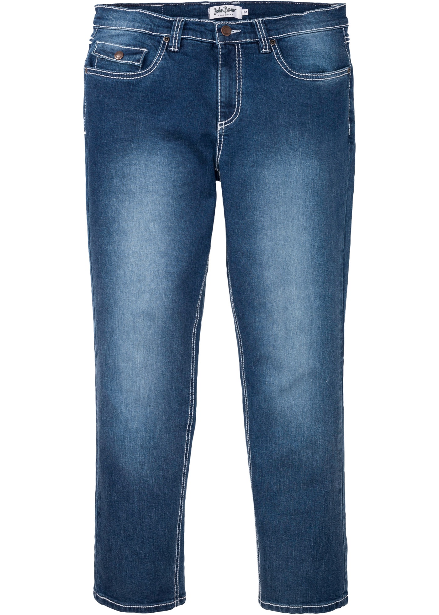 Regular fit stretch jeans, straight