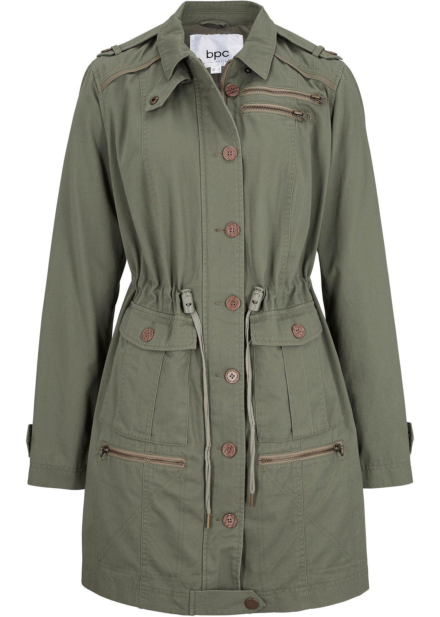 Katoenen parka in utility stijl