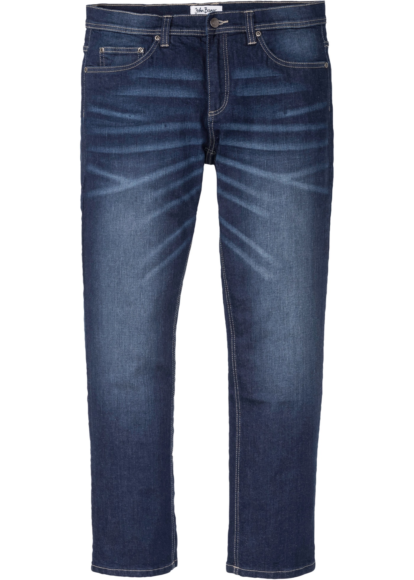 Regular fit stretch jeans, straight