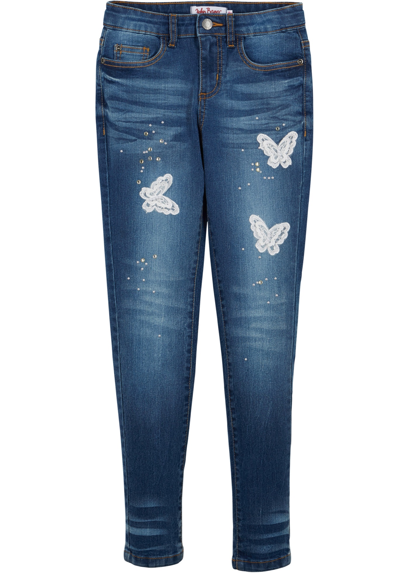 Meisjes jeans met vlinders