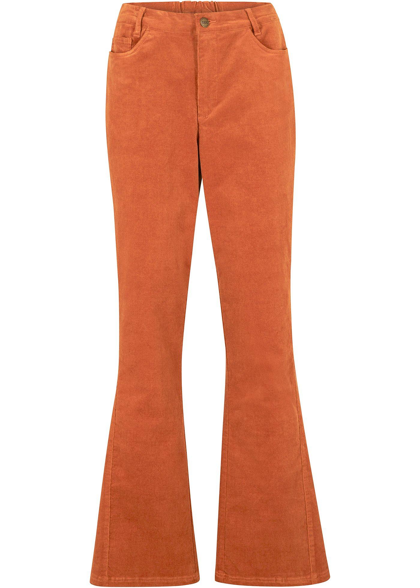 Flared stretch corduroy broek met comfortband