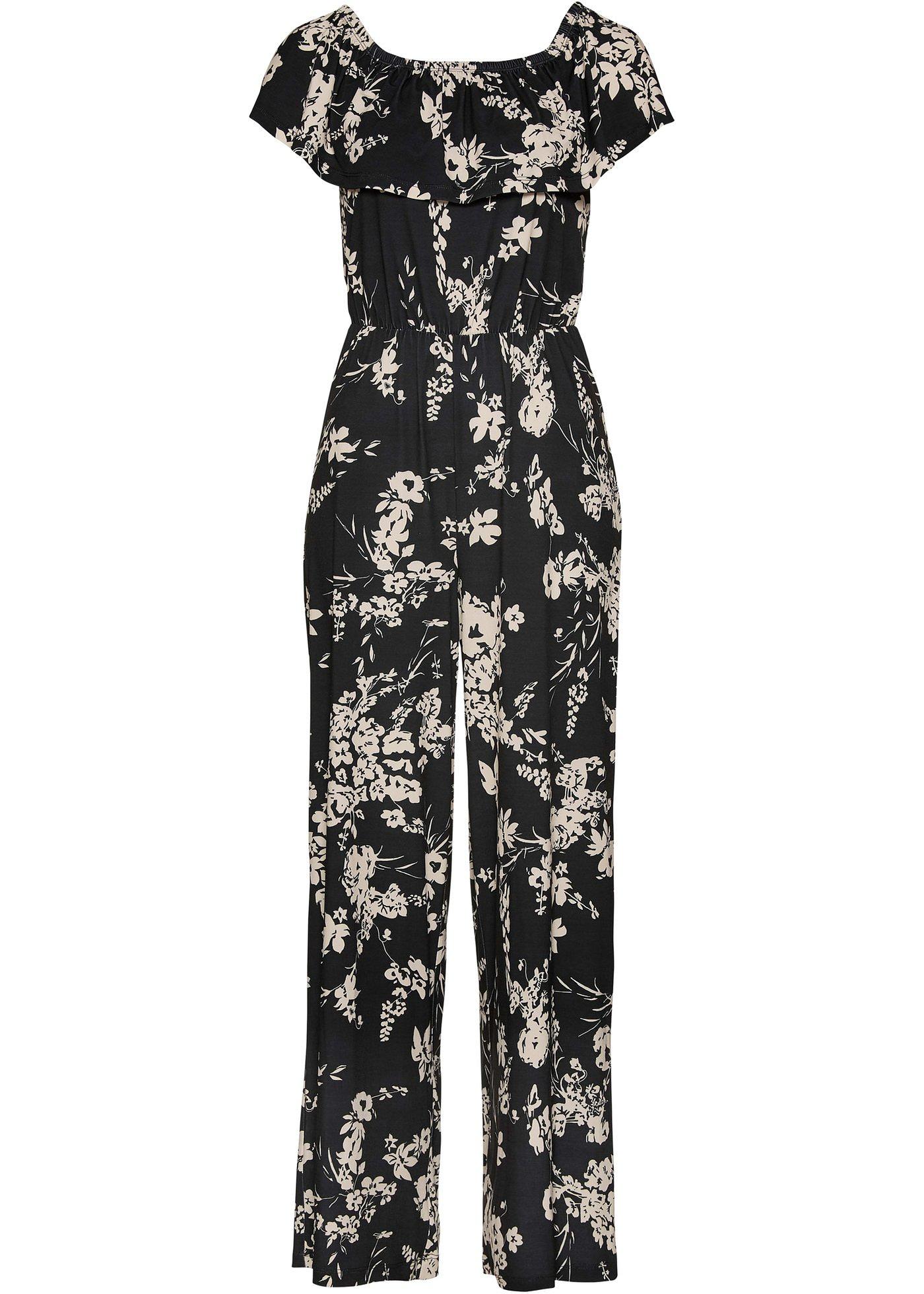 Jersey jumpsuit met print