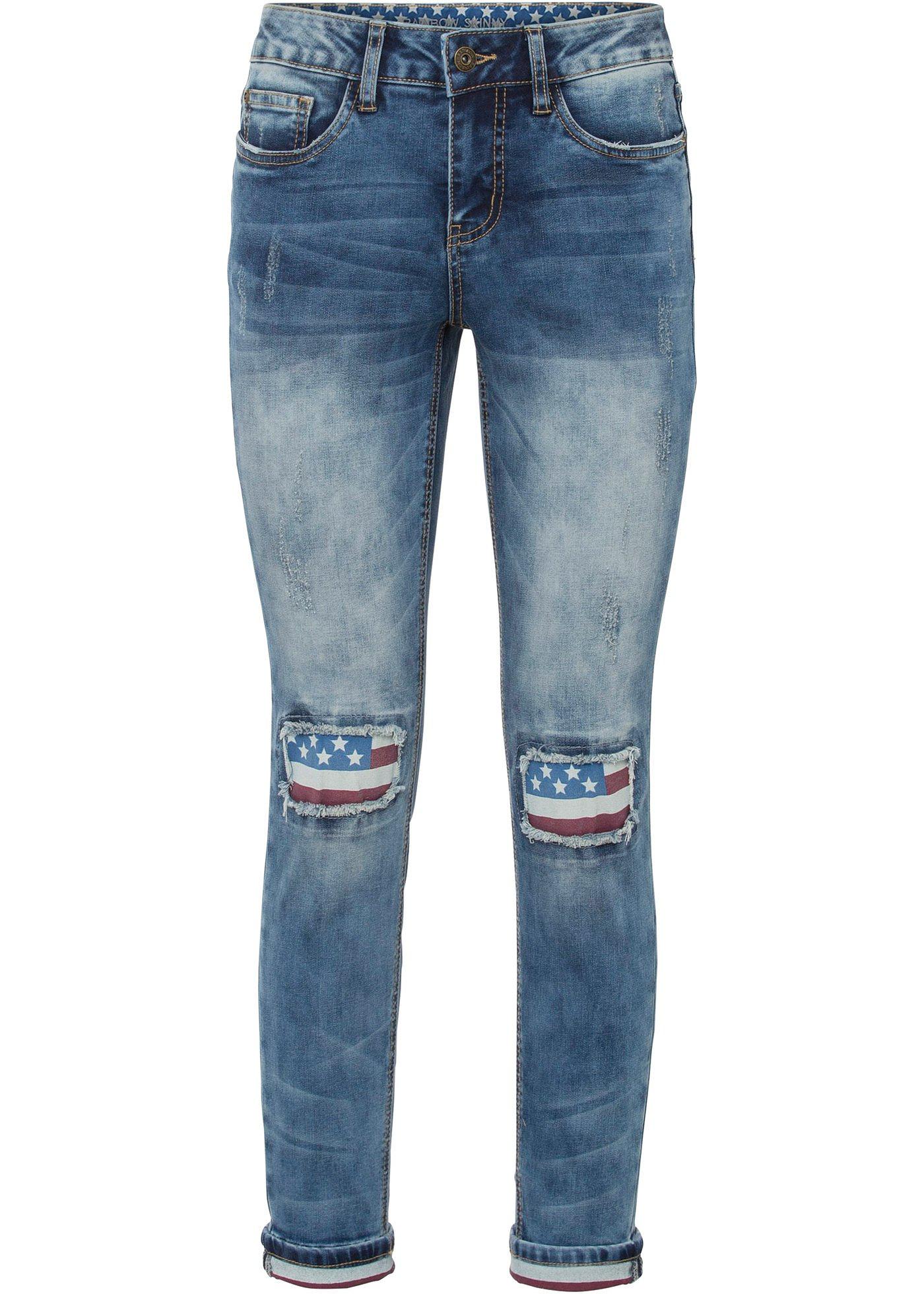 Skinny jeans met vlagdetails