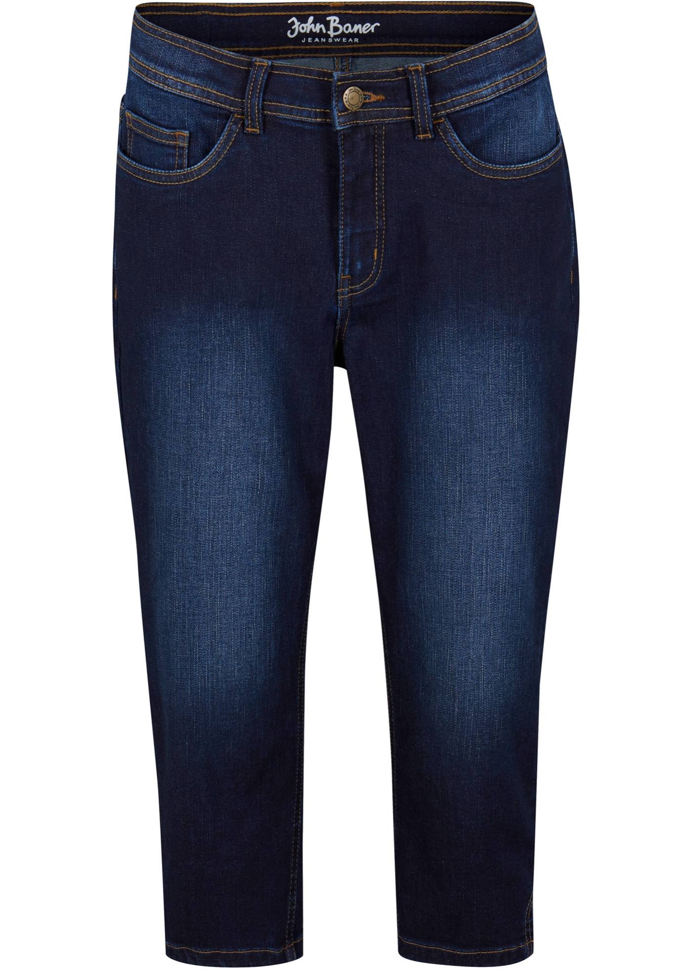Comfort stretch capri jeans met shaping effect