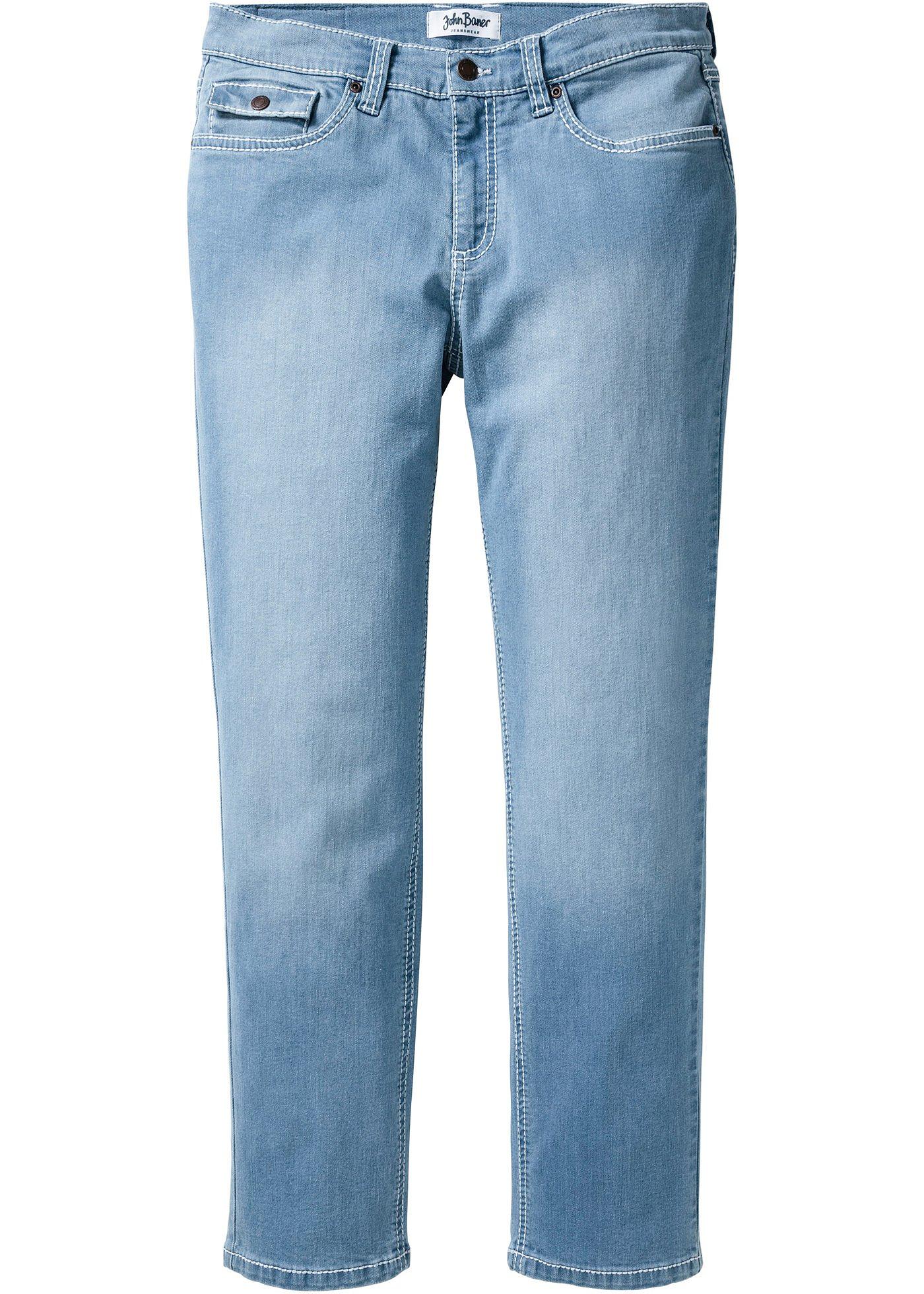 Regular fit stretch jeans, straight