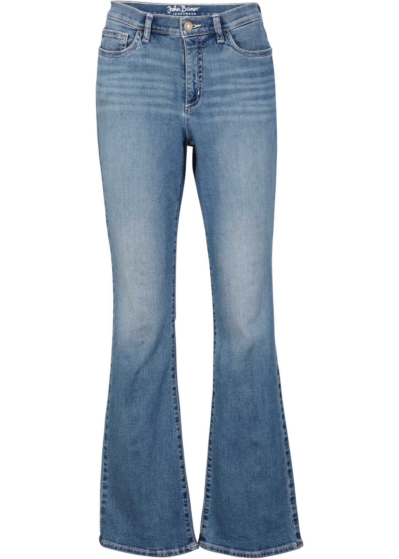 Stretch jeans met biologisch katoen, bootcut