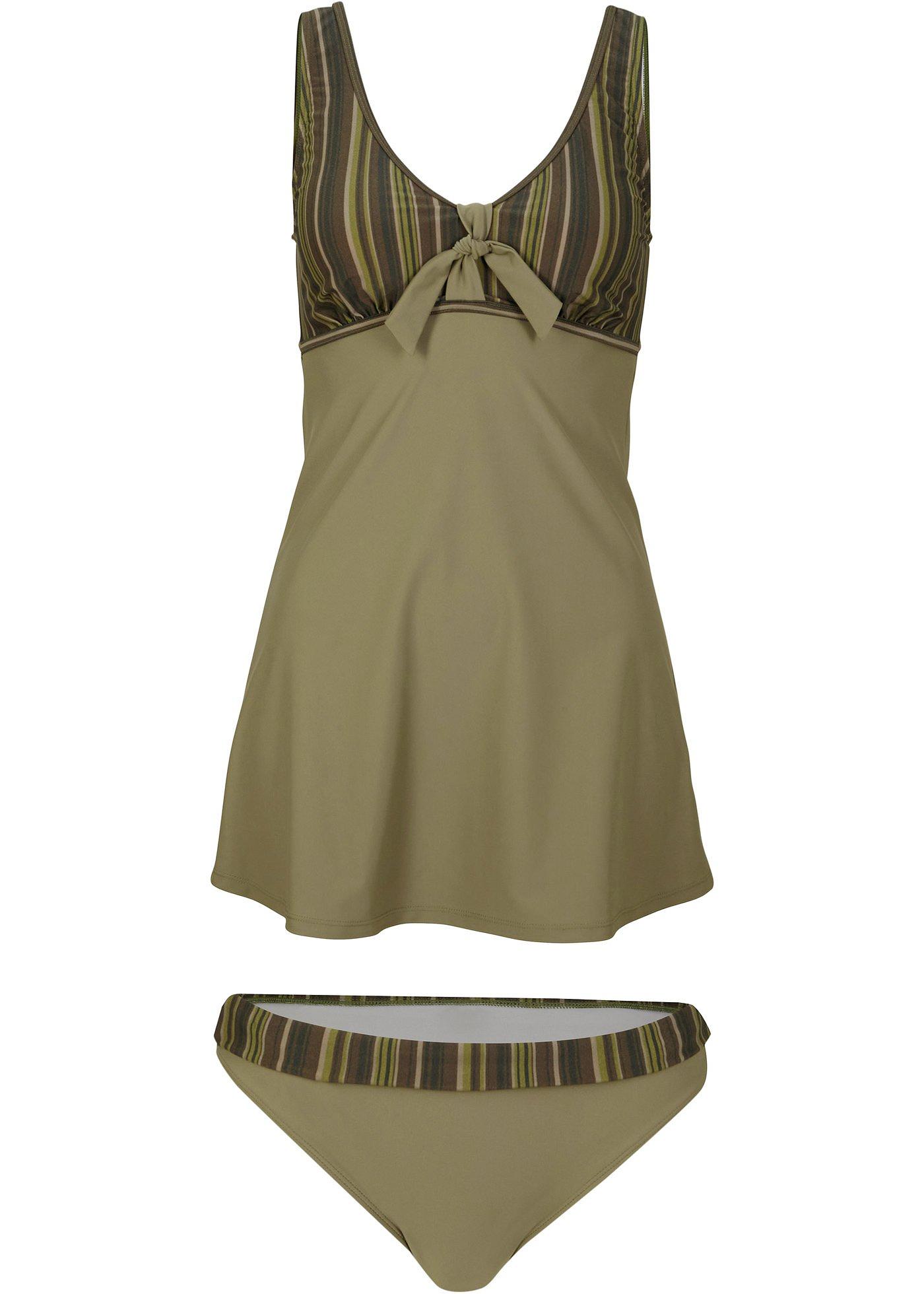 Lange tankini met gerecycled polyamide (2-dlg.)