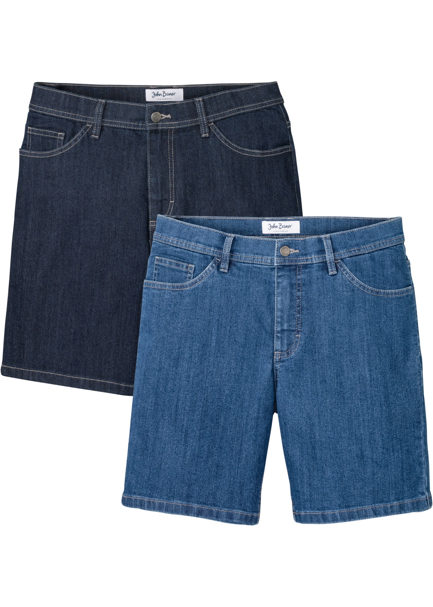 Stretch jeans short, regular fit (set van 2)