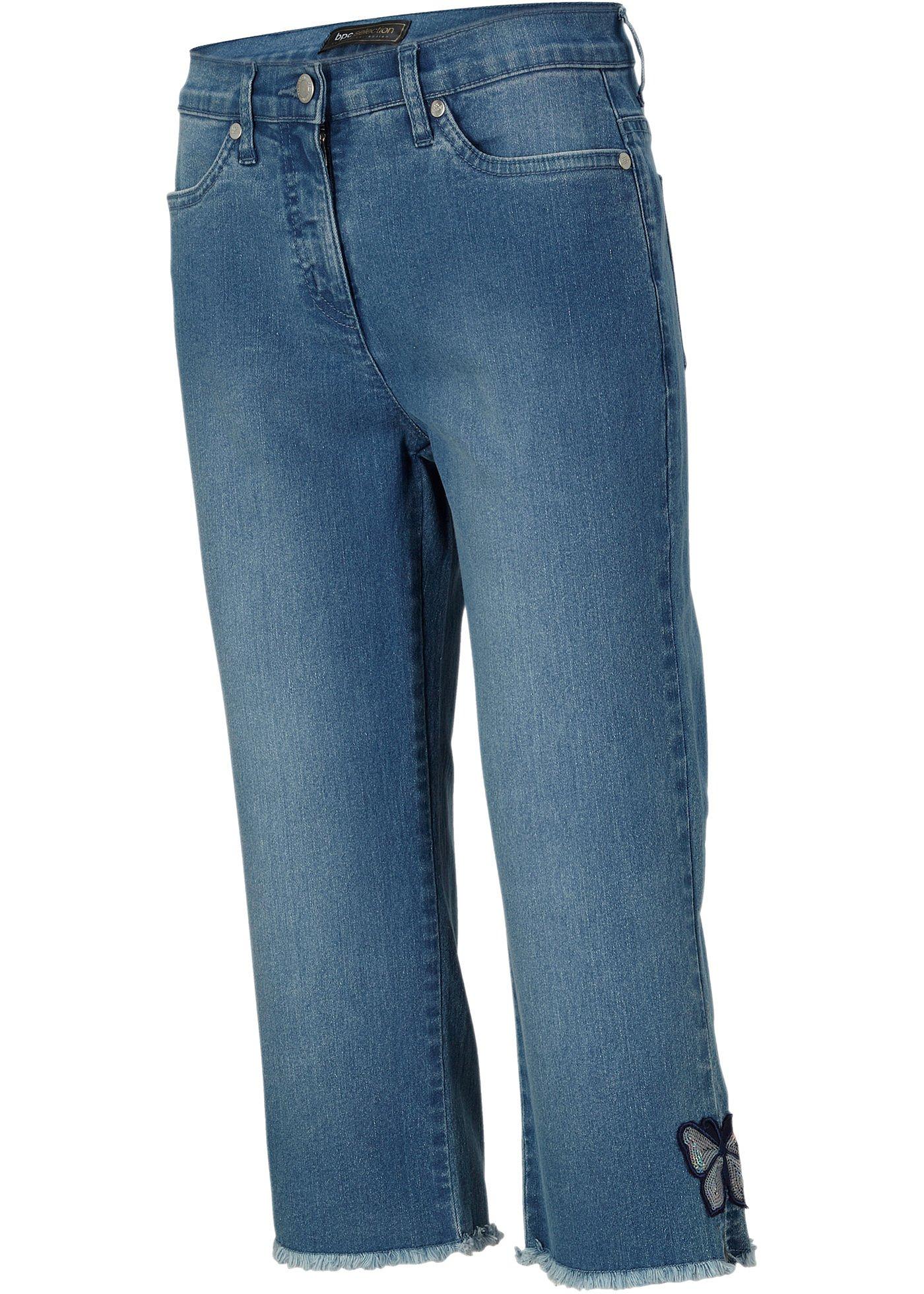 Capri jeans met vlinder