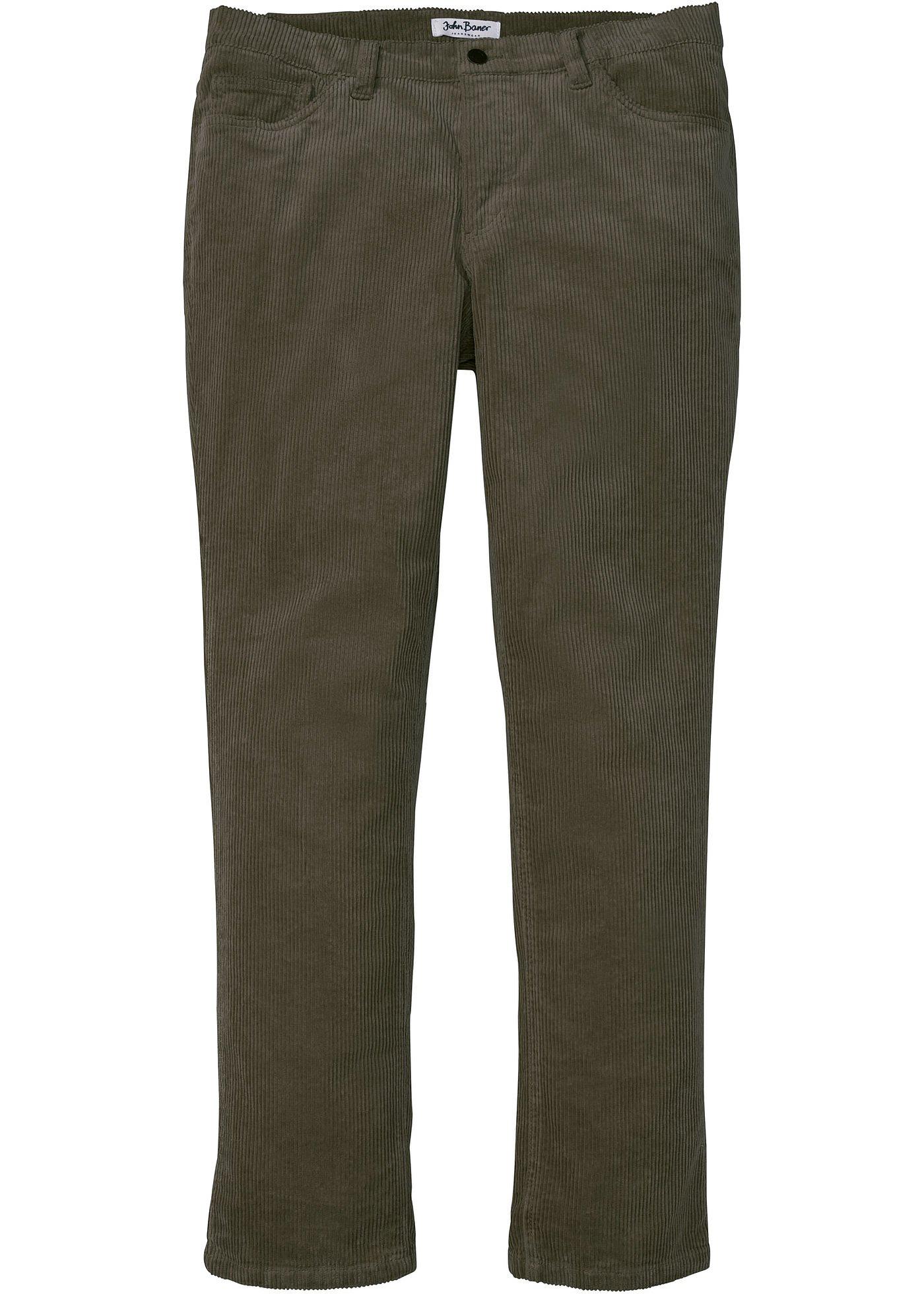 Regular fit stretch corduroy broek met comfort fit