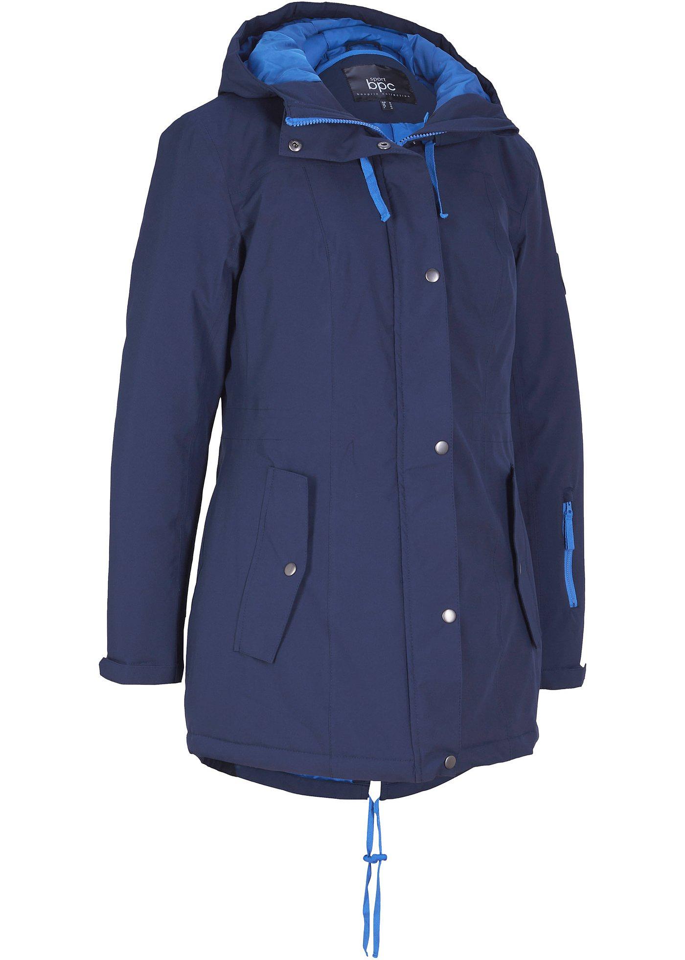 Outdoor parka met capuchon van gerecycled polyester