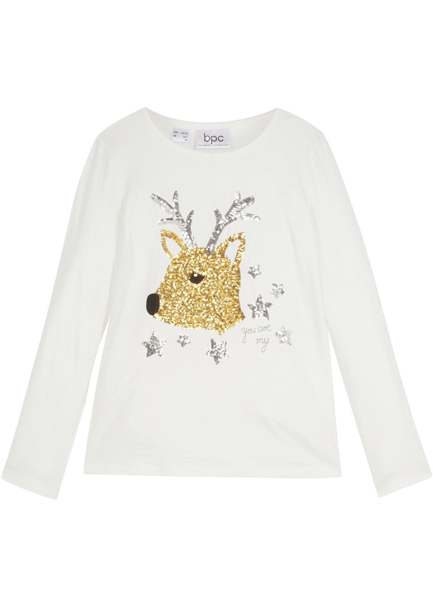 Meisjes longsleeve met pailletten