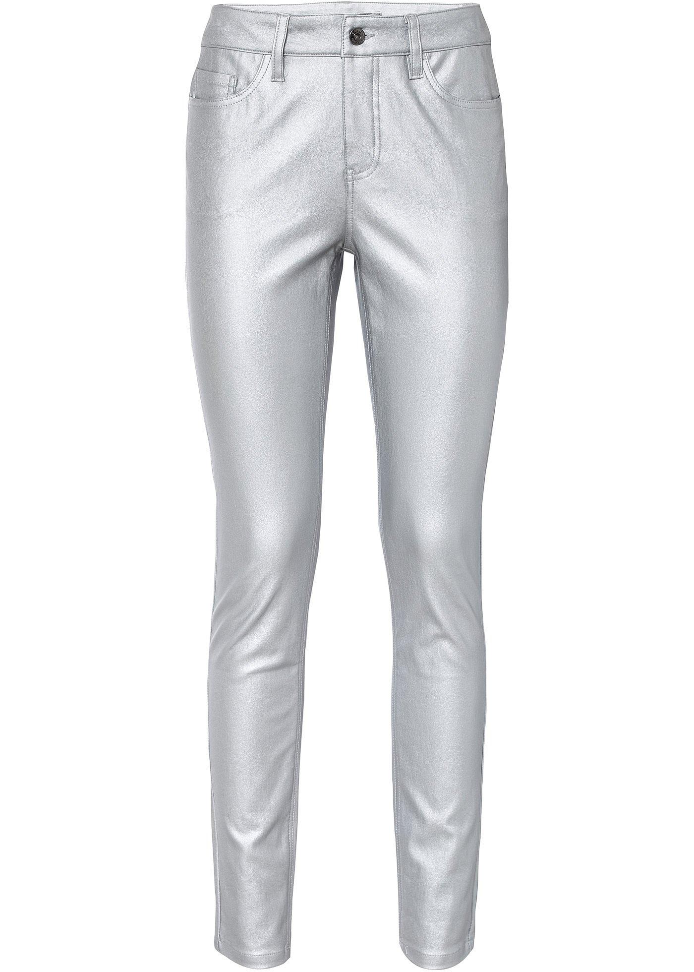 Gecoate push-up broek in metallic look