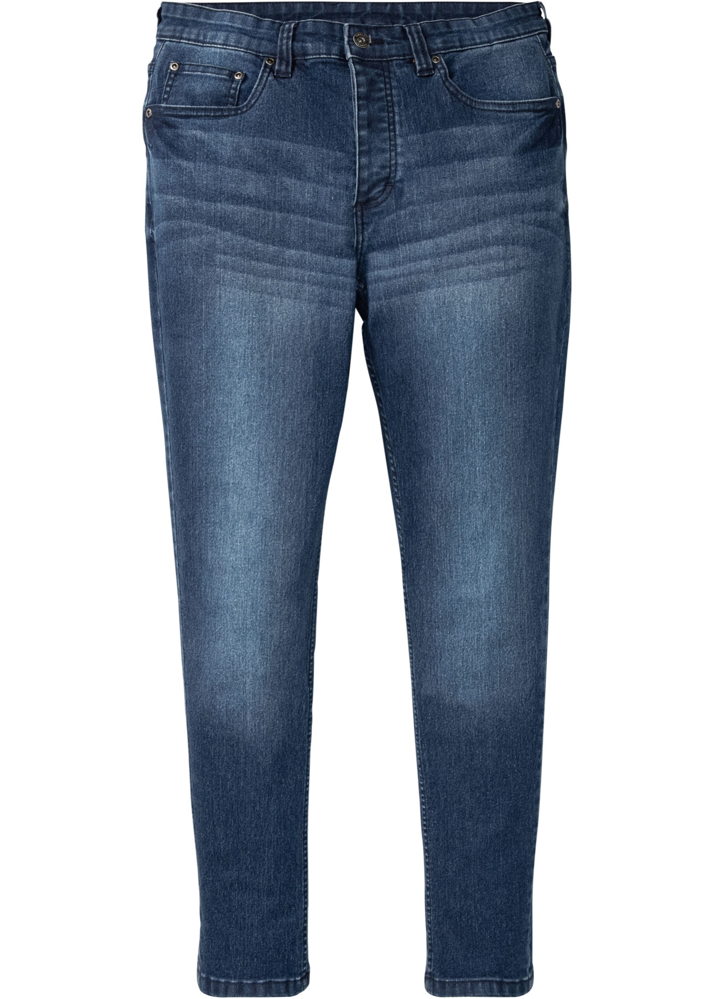 Regular fit stretch jeans, cropped, tapered