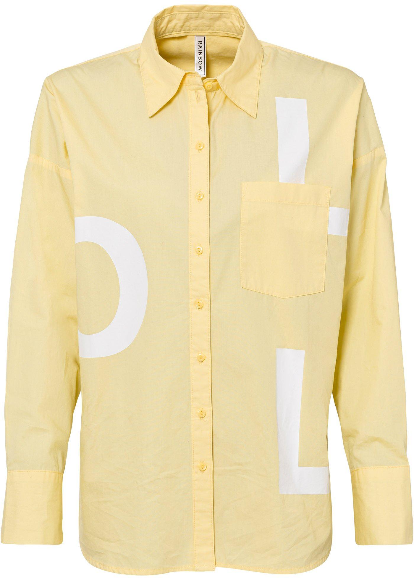 Lange blouse met letterprint