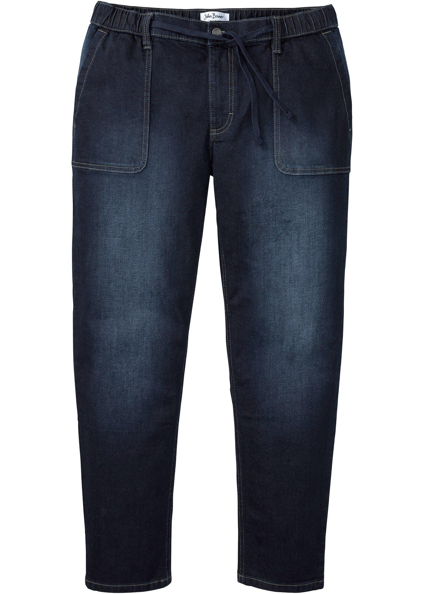 Loose fit stretch jeans met comfort fit