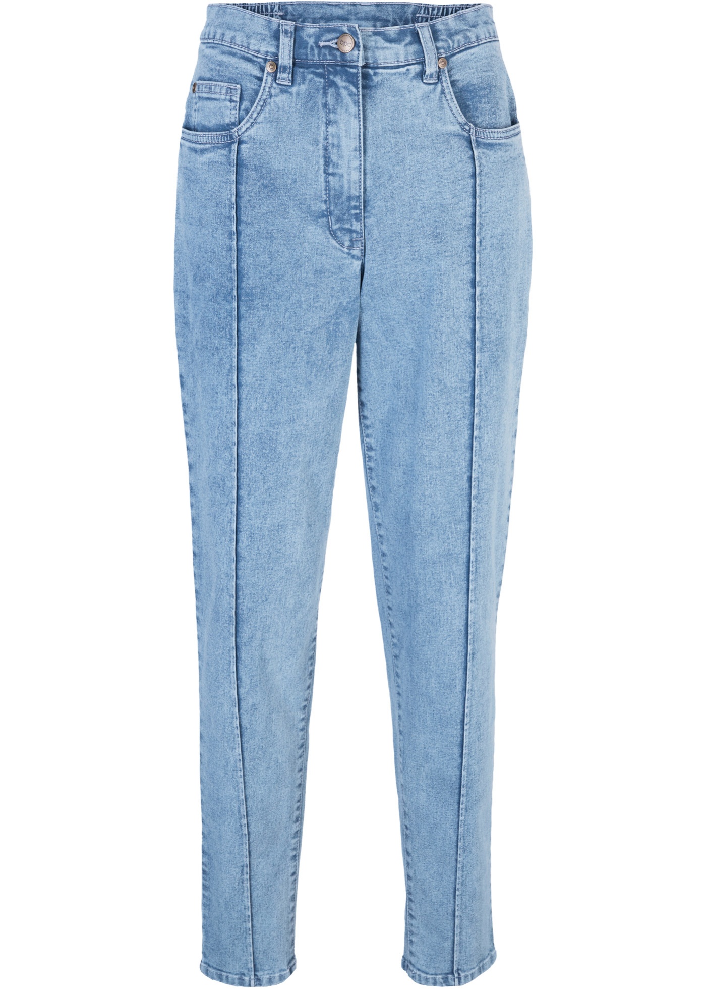 High waist mom jeans met flatteuze naden en comfortband