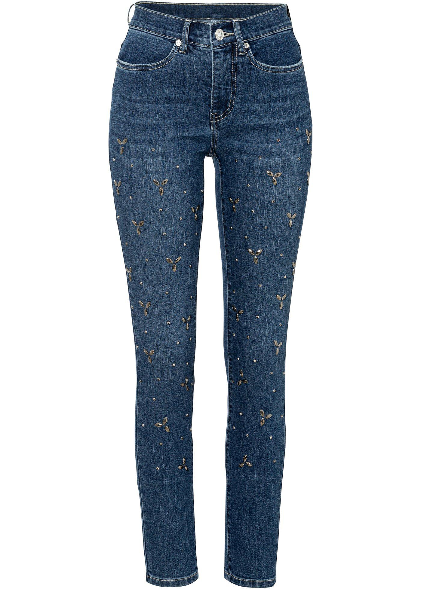 Stretch jeans met studs