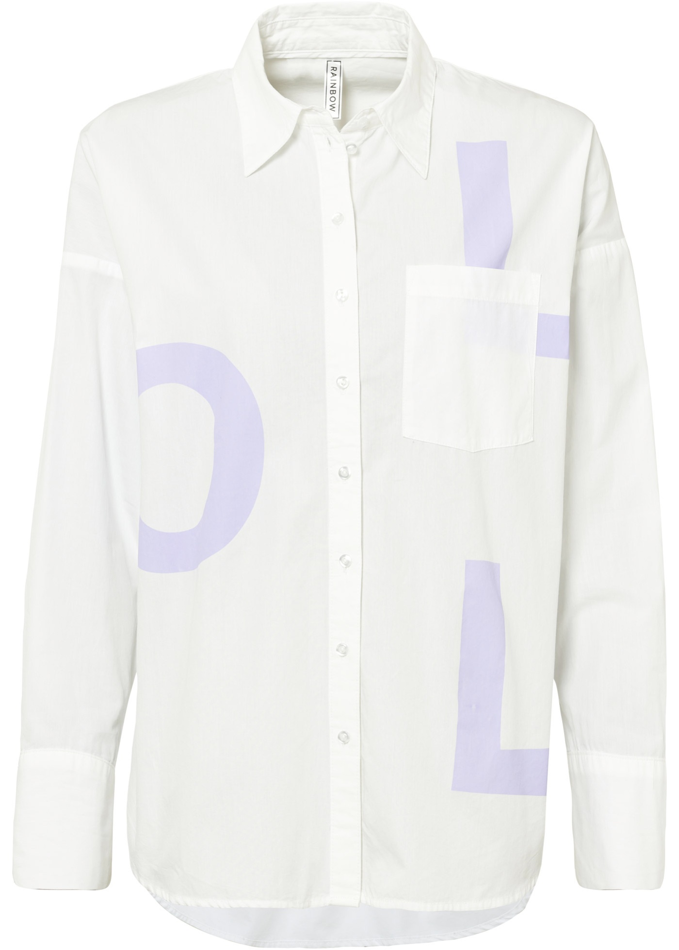 Lange blouse met letterprint