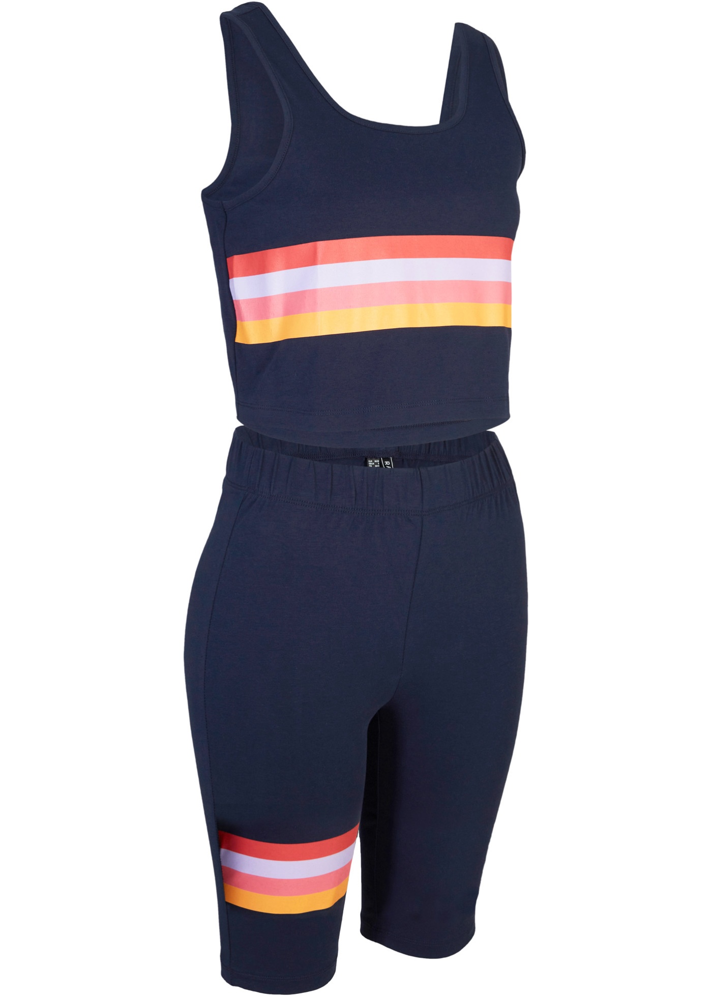 Sporttop en korte legging (2-dlg. set) met kleurrijke print