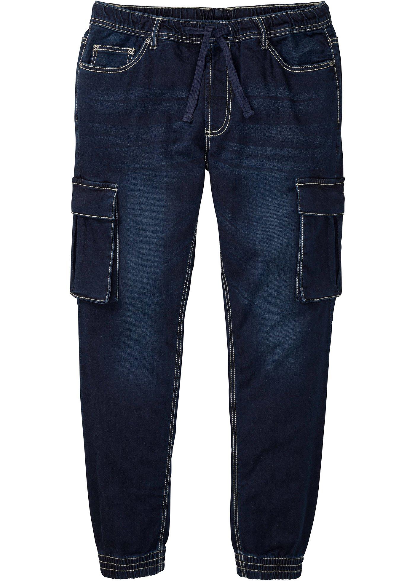 Slim fit cargo instapjeans, straight