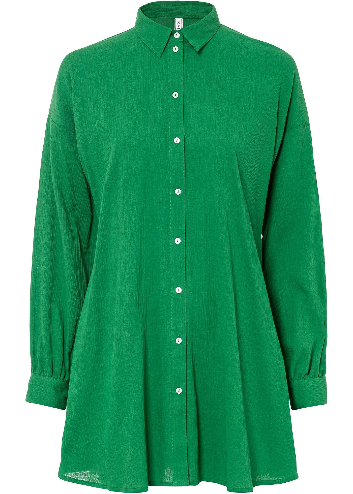 Lange blouse van seersucker