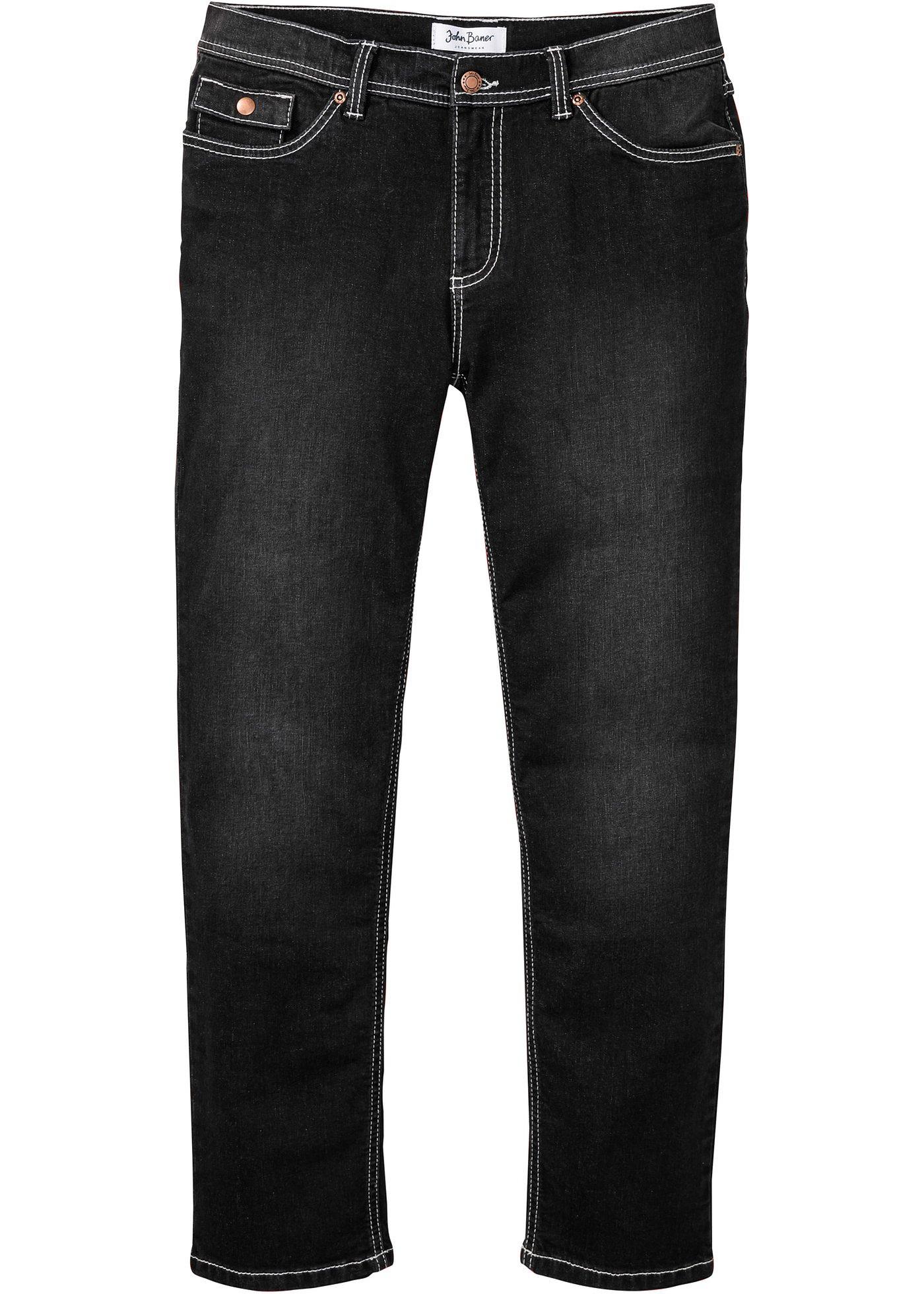 Regular fit stretch jeans, straight