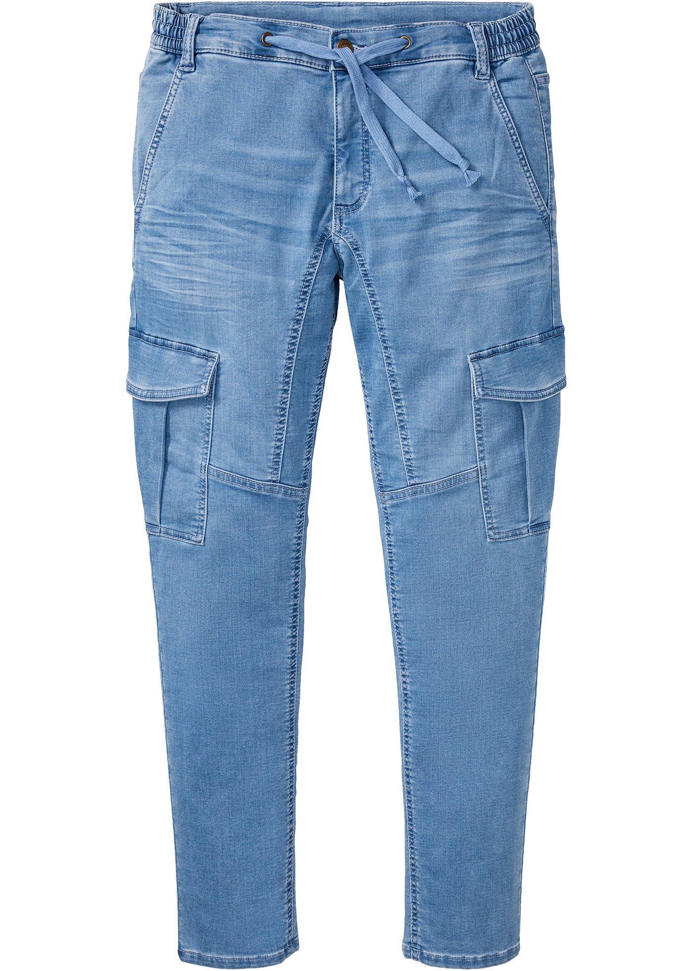 Regular fit cargo jogging jeans, tapered