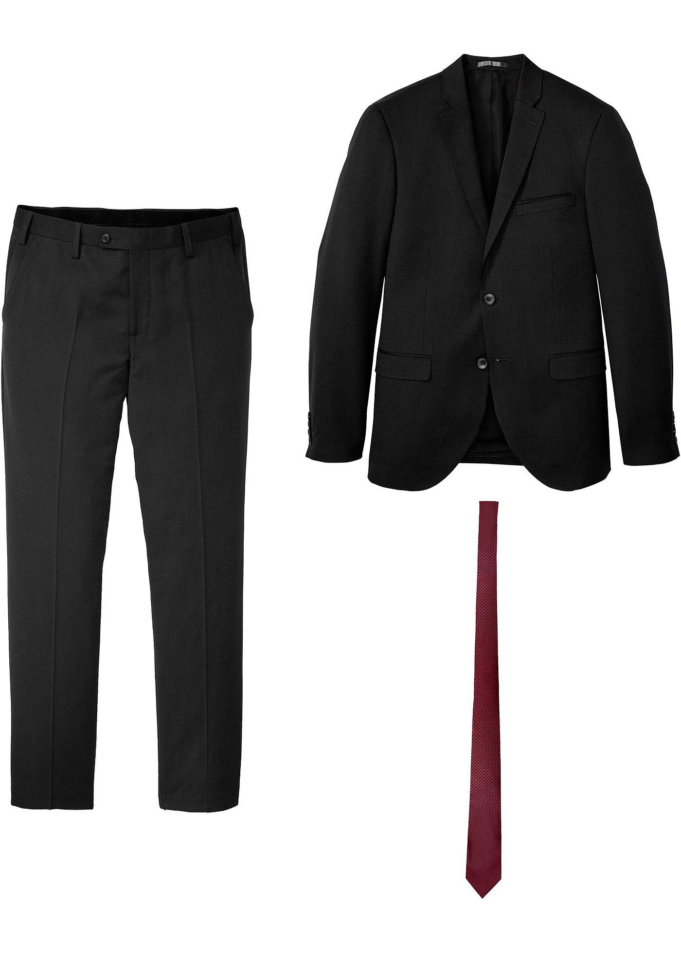 3-delig pak: colbert, broek, das slim fit