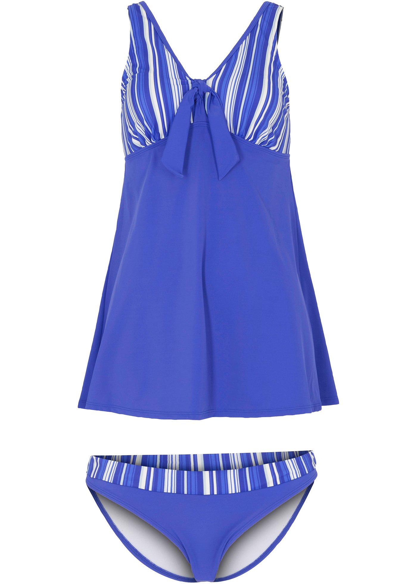 Lange tankini met gerecycled polyamide (2-dlg.)