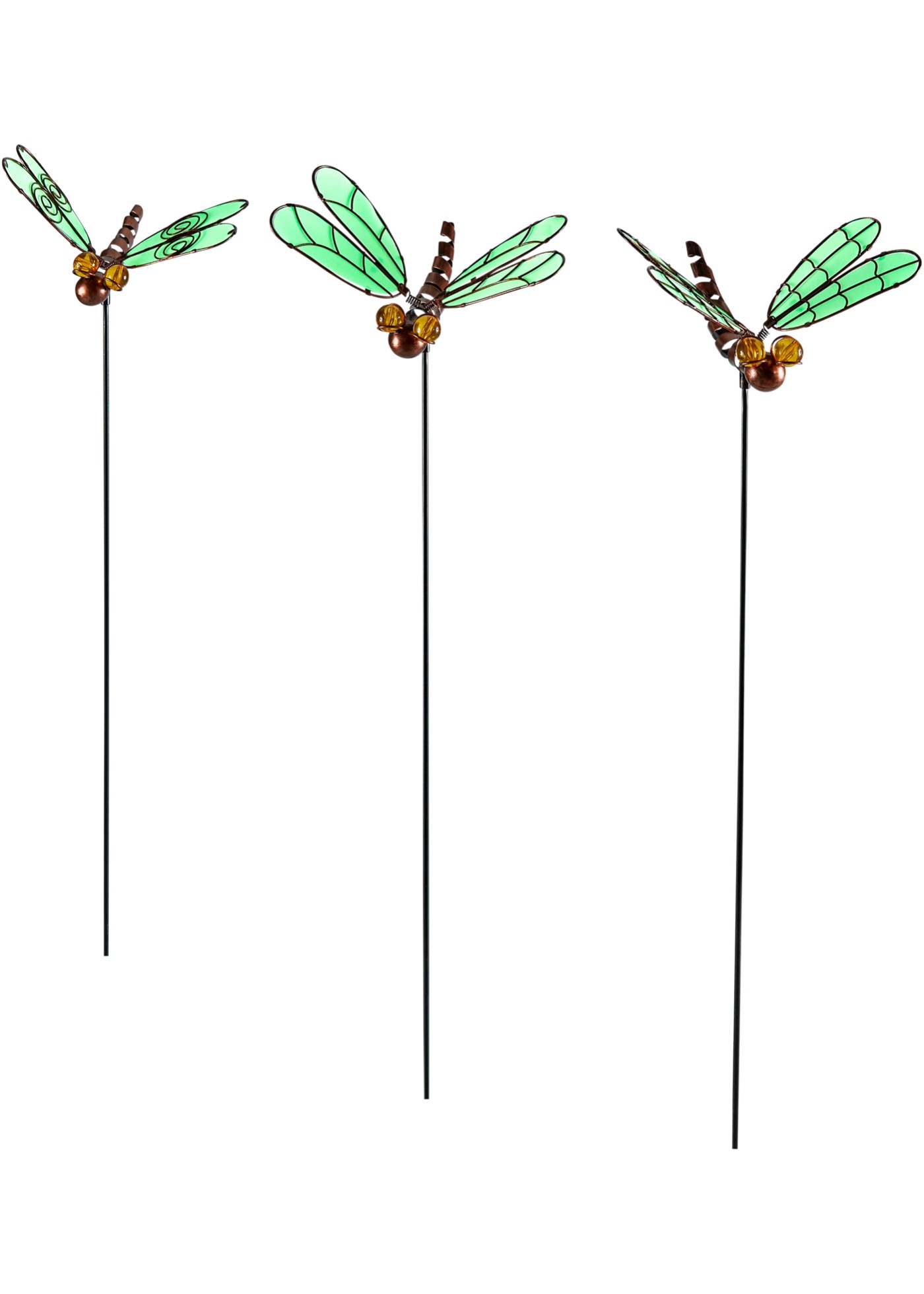 Tuinsteker libelle met lichtgevende vleugels (set van 3)