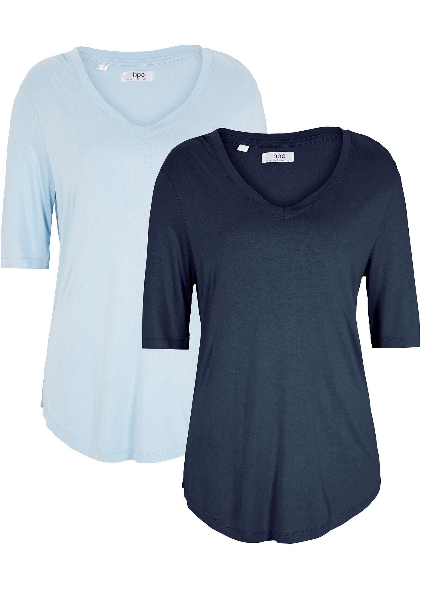 Viscose T-shirt (set van 2)