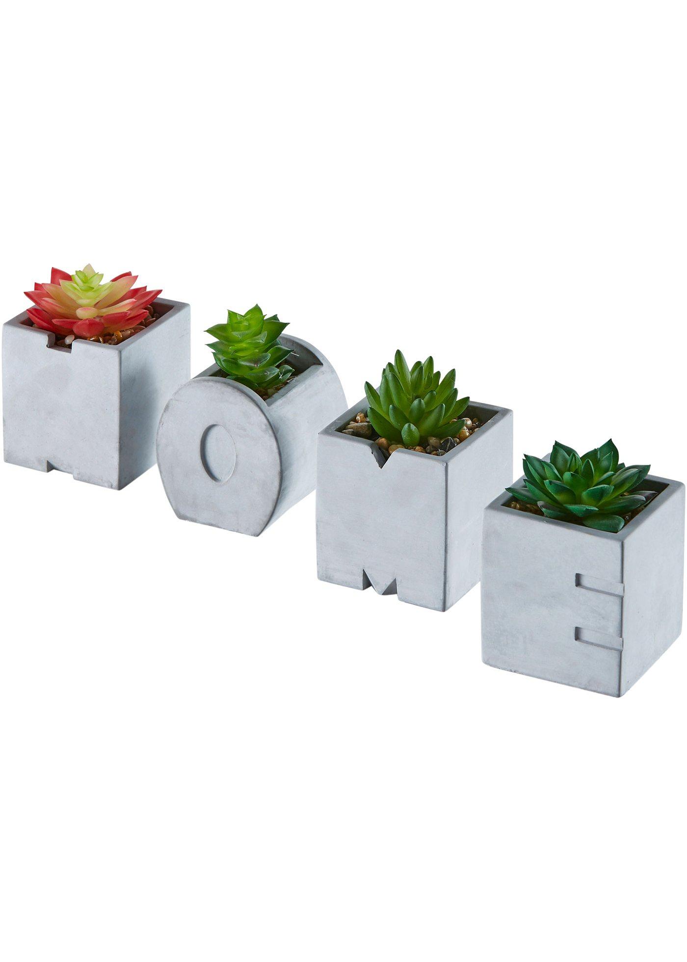 Kunstplant home in pot (4-dlg. set)