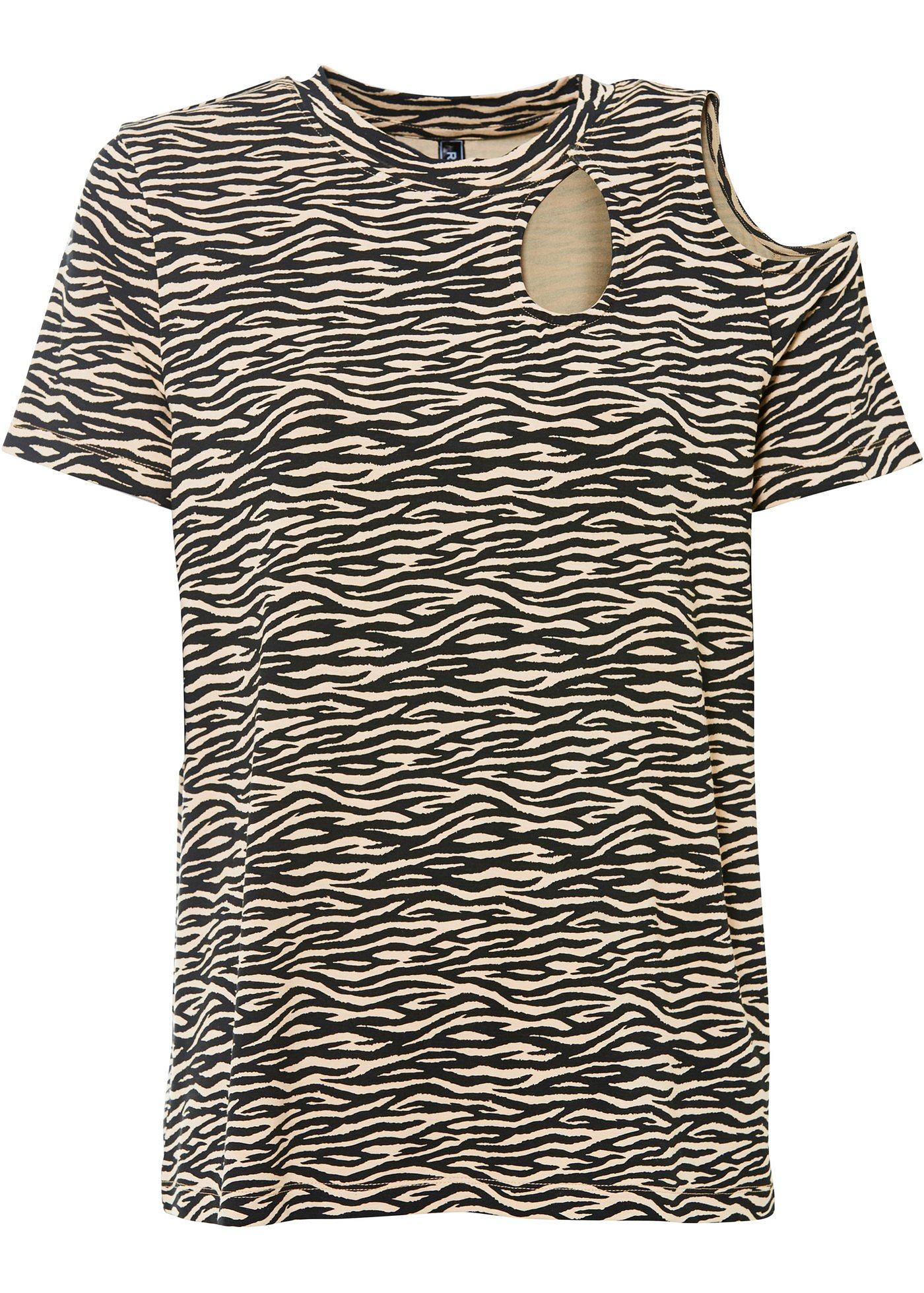 Shirt met cut-outs van viscose