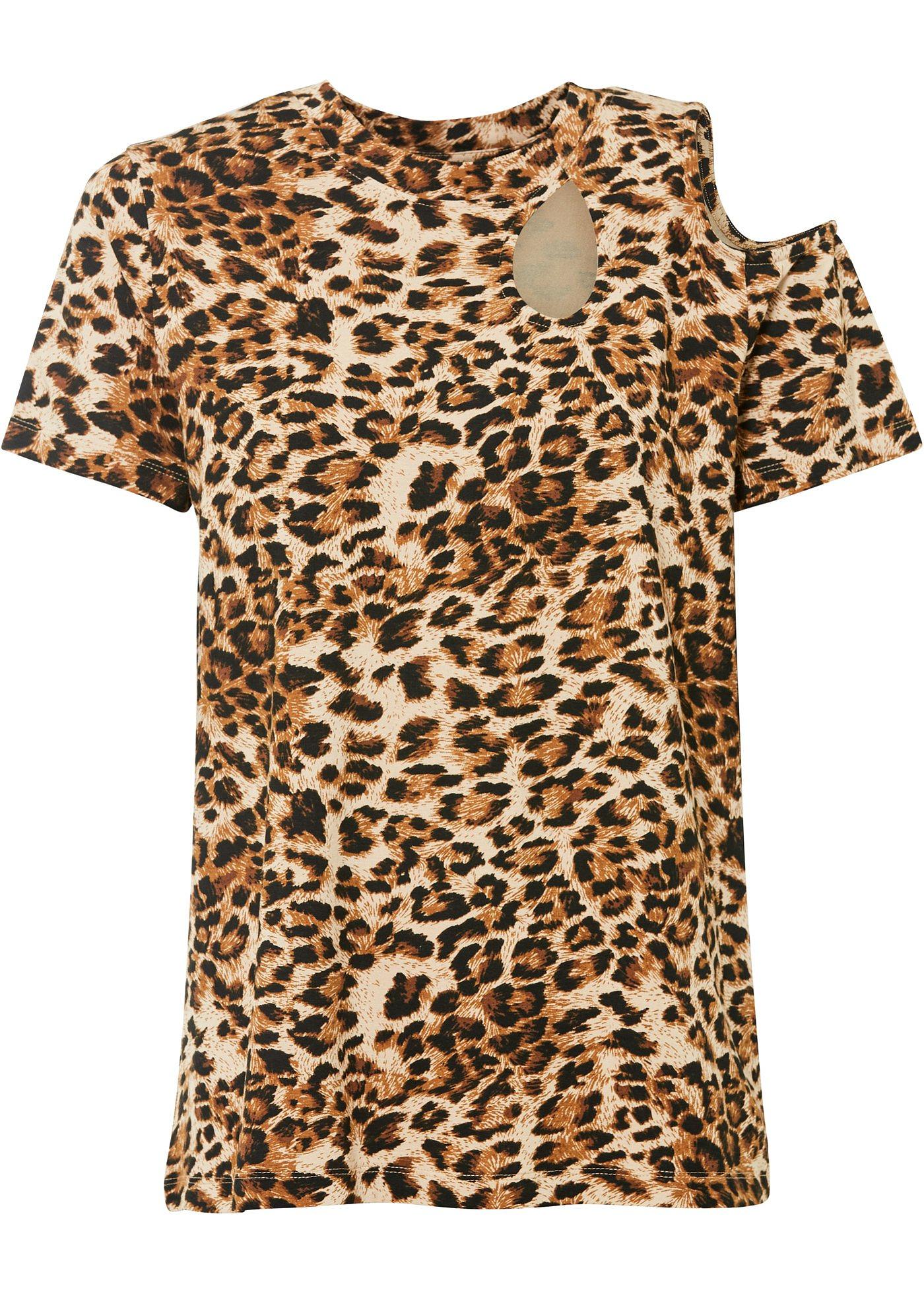 Shirt met cut-outs van viscose