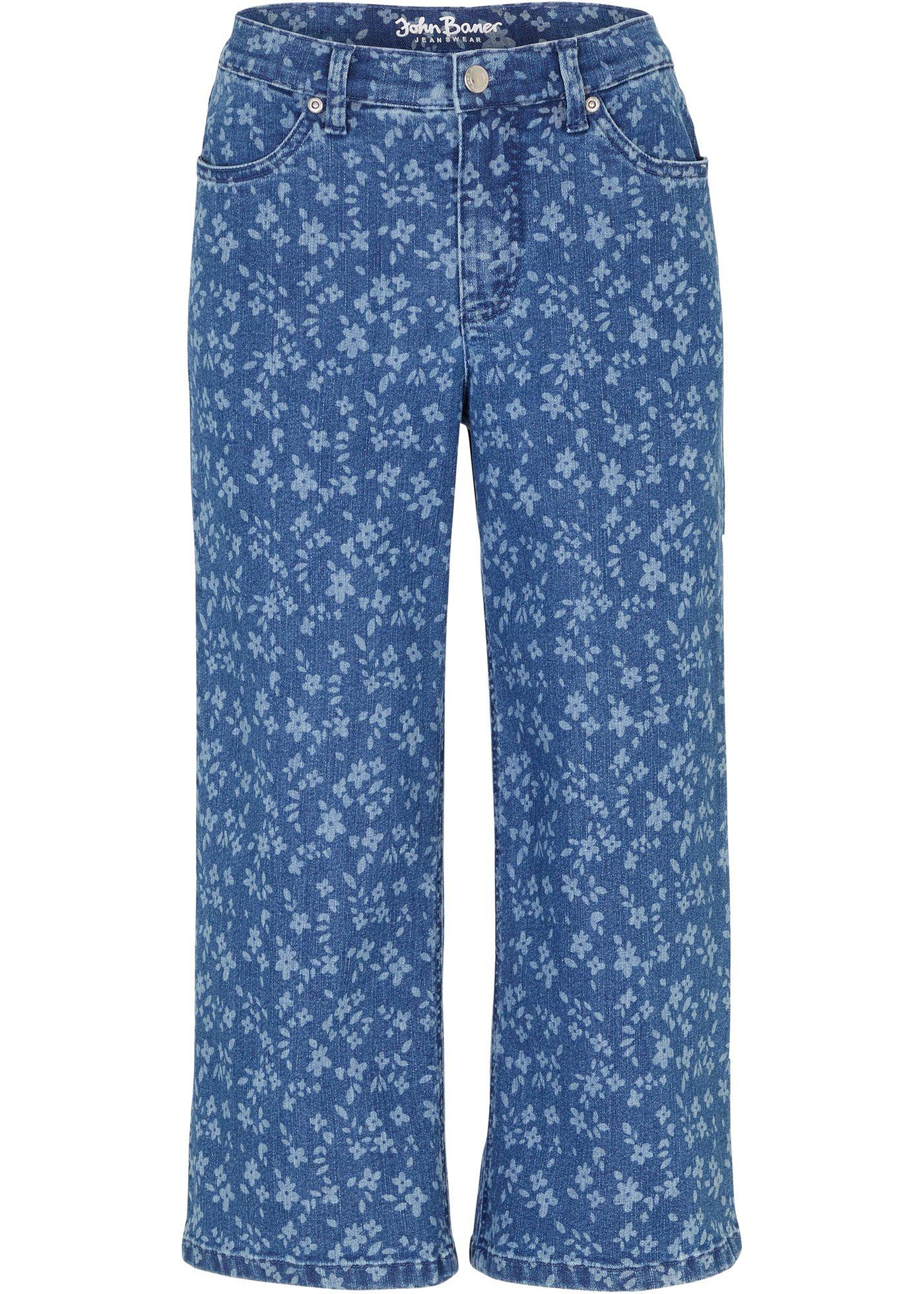 Jeans culotte met print