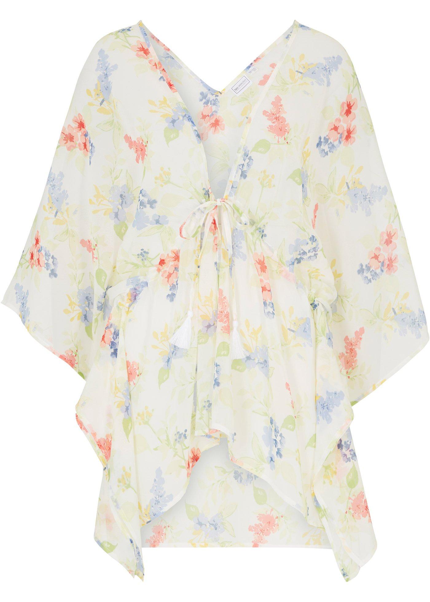 Kimono strandblouse van gerecycled polyester